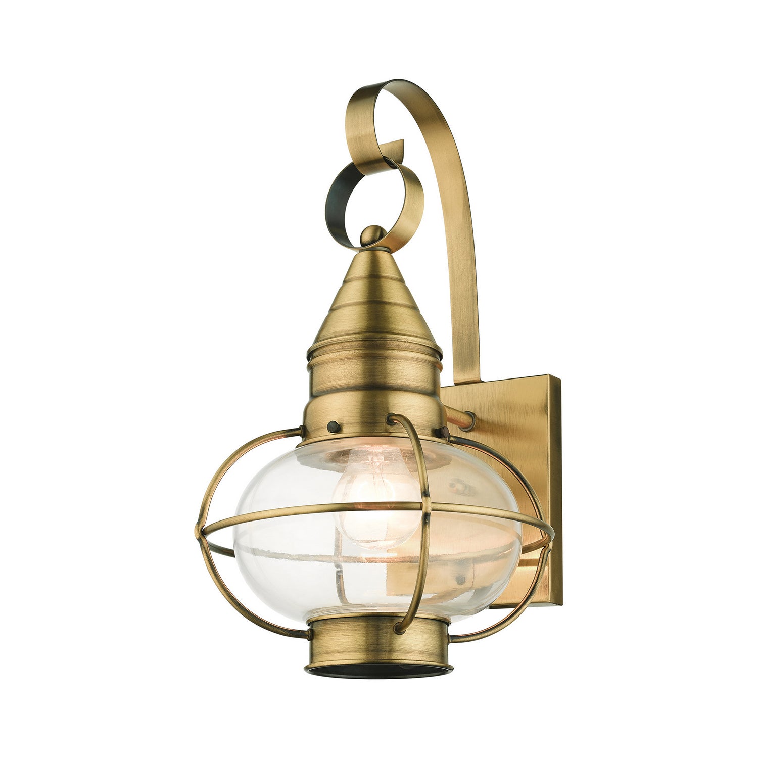 Livex Lighting - 26901-01 - One Light Outdoor Wall Lantern - Newburyport - Antique Brass