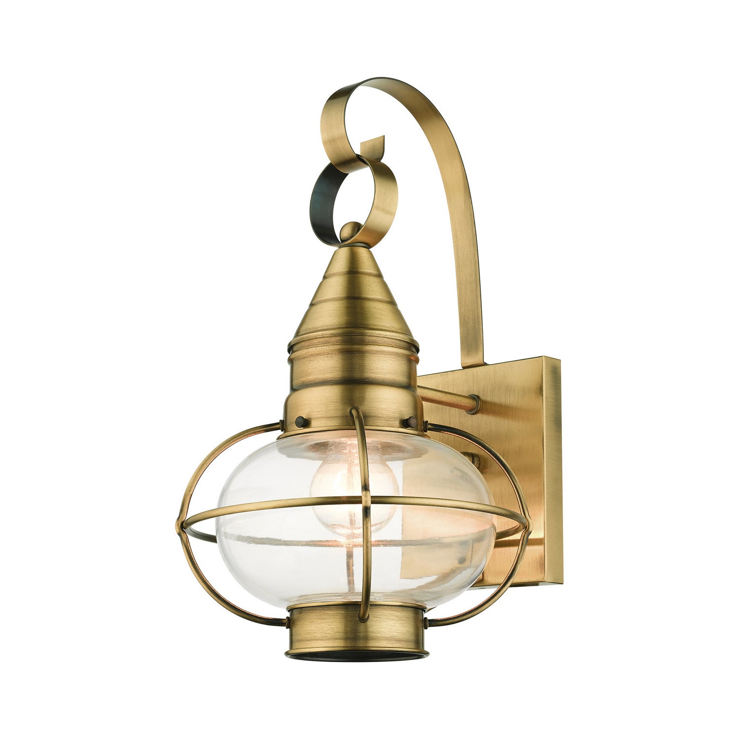 Livex Lighting - 26901-01 - One Light Outdoor Wall Lantern - Newburyport - Antique Brass