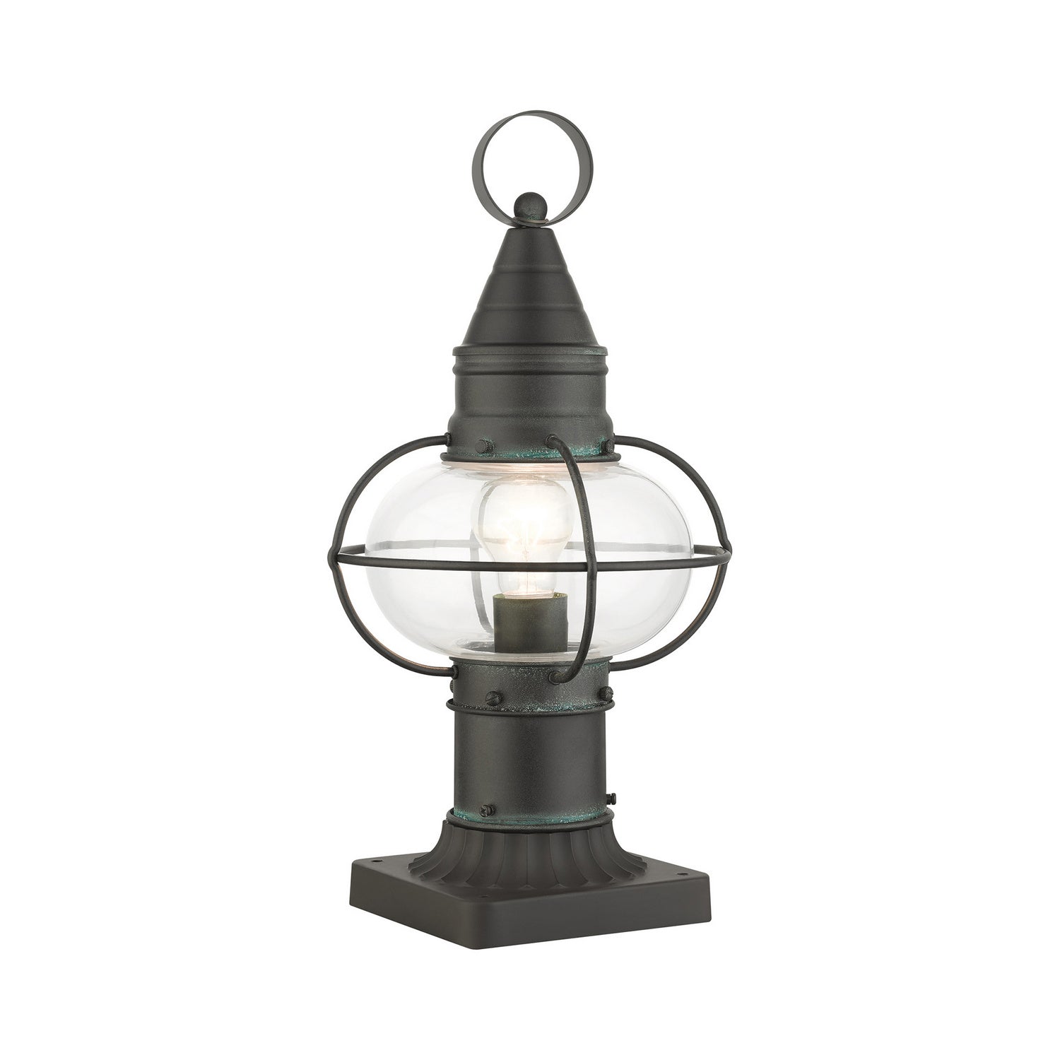 Livex Lighting - 26902-61 - One Light Outdoor Post Top Lantern - Newburyport - Charcoal