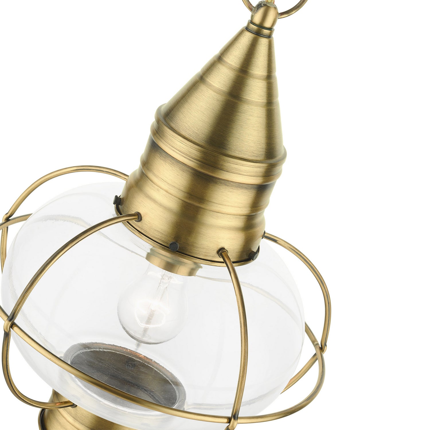 Livex Lighting - 26906-01 - One Light Outdoor Pendant - Newburyport - Antique Brass