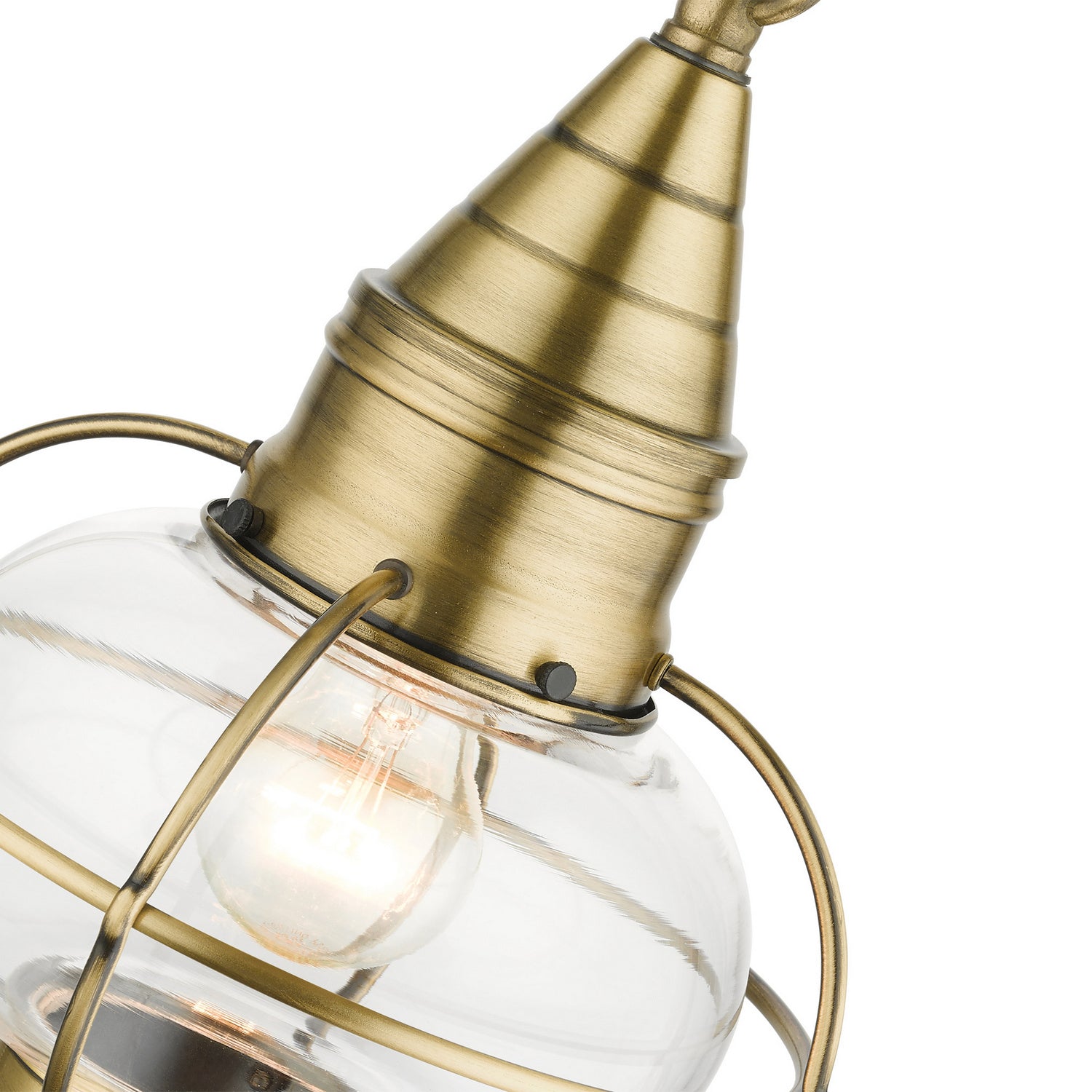 Livex Lighting - 26910-01 - One Light Outdoor Pendant - Newburyport - Antique Brass