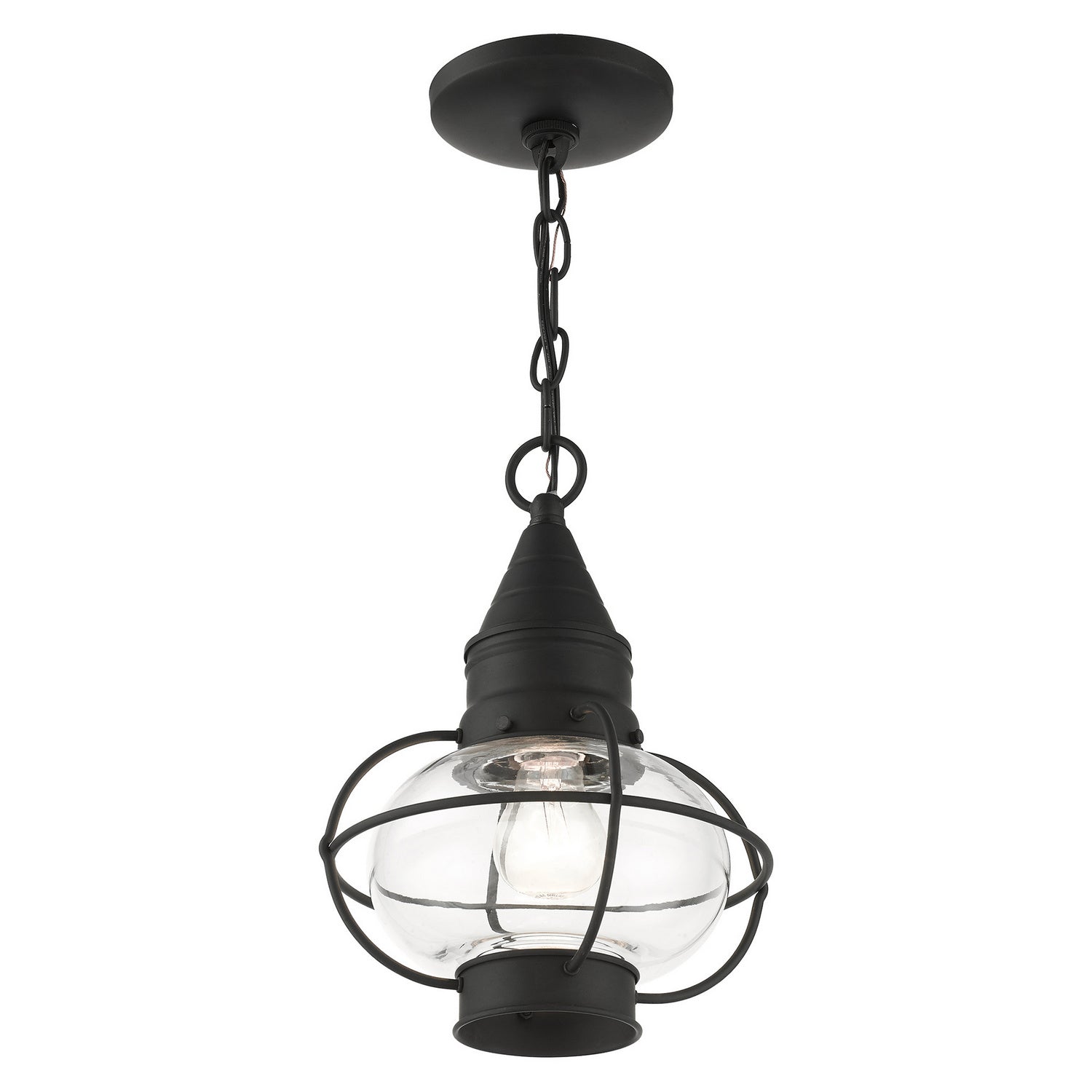Livex Lighting - 26910-04 - One Light Outdoor Pendant - Newburyport - Black