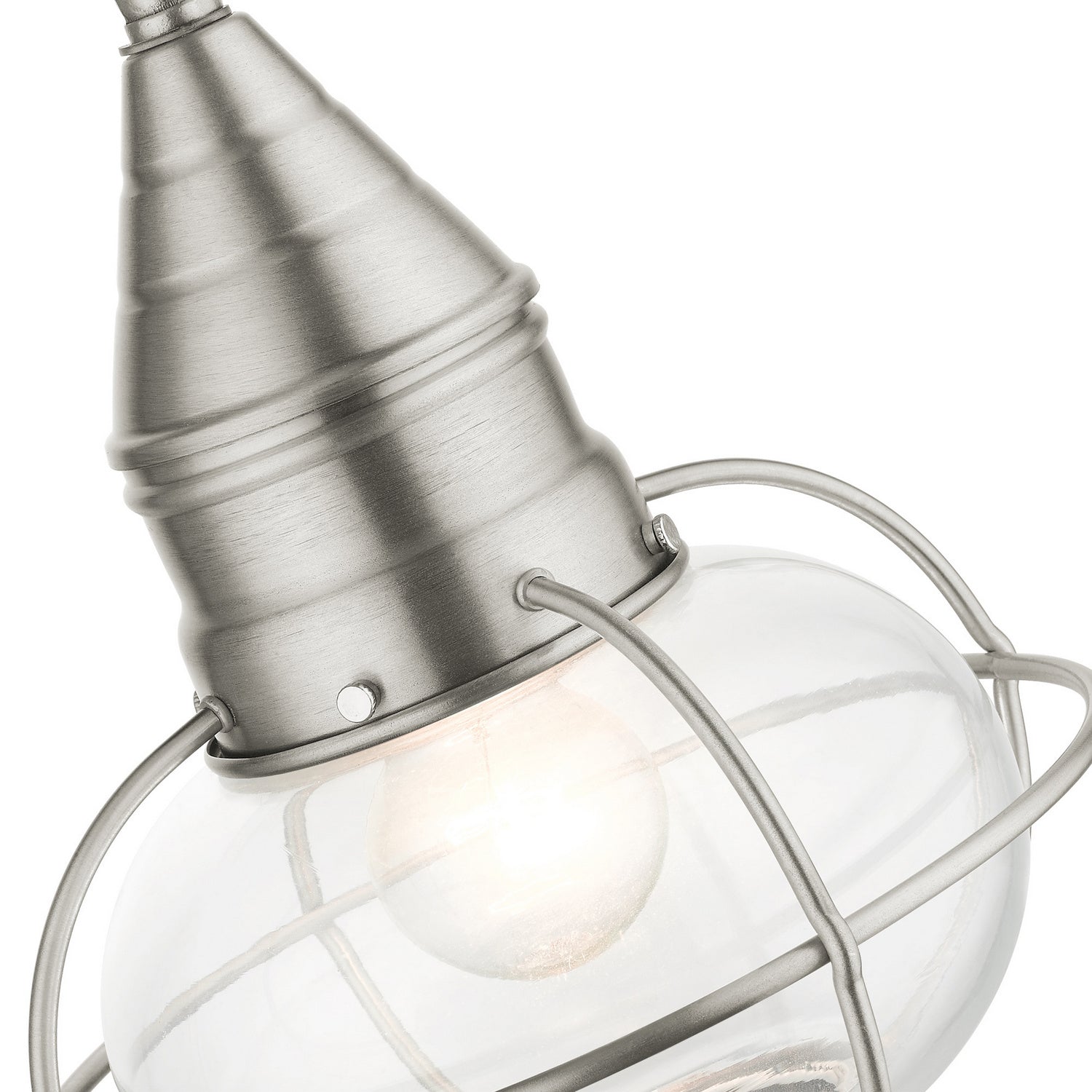 Livex Lighting - 26910-91 - One Light Outdoor Pendant - Newburyport - Brushed Nickel