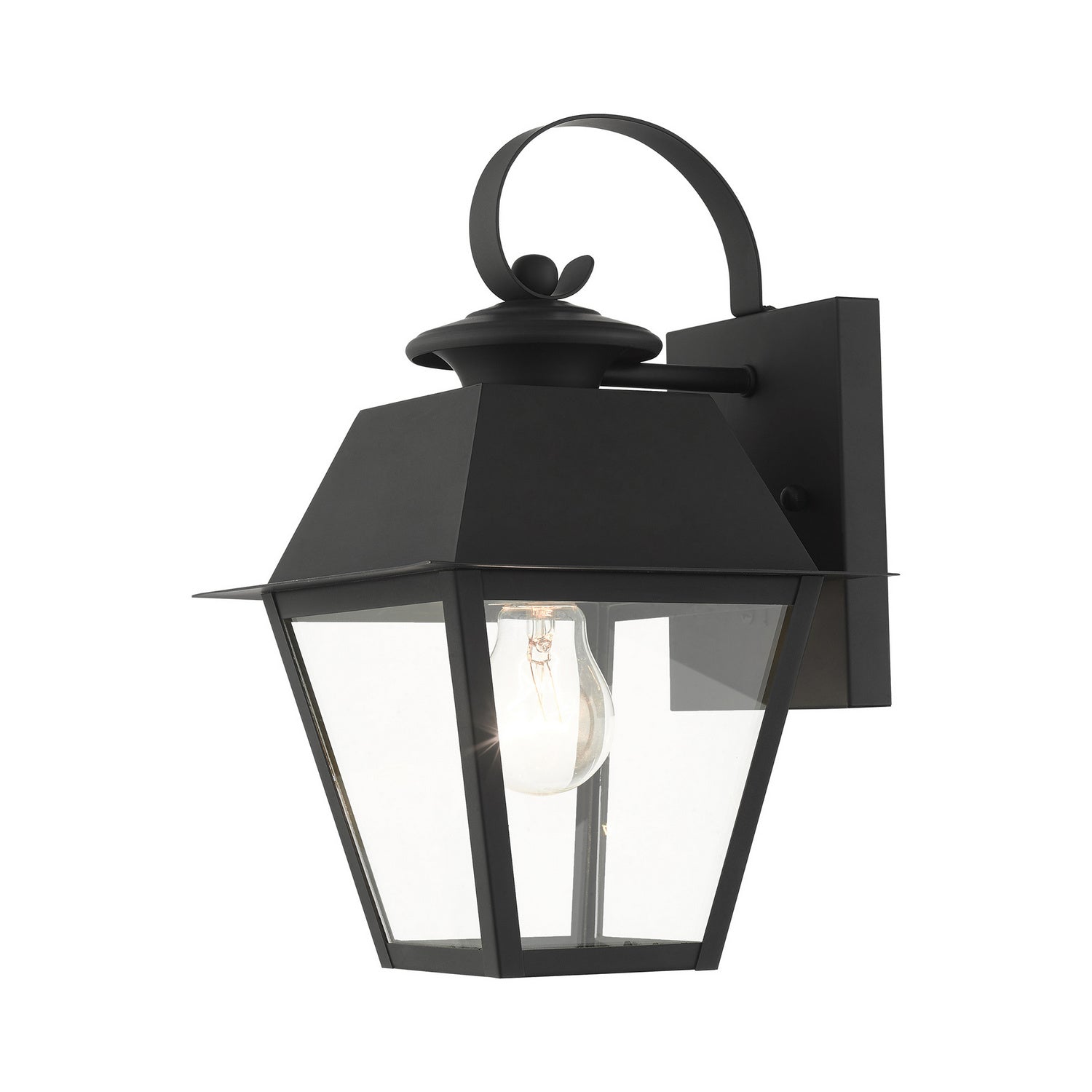 Livex Lighting - 27212-04 - One Light Outdoor Wall Lantern - Wentworth - Black w/ Brushed Nickel Cluster