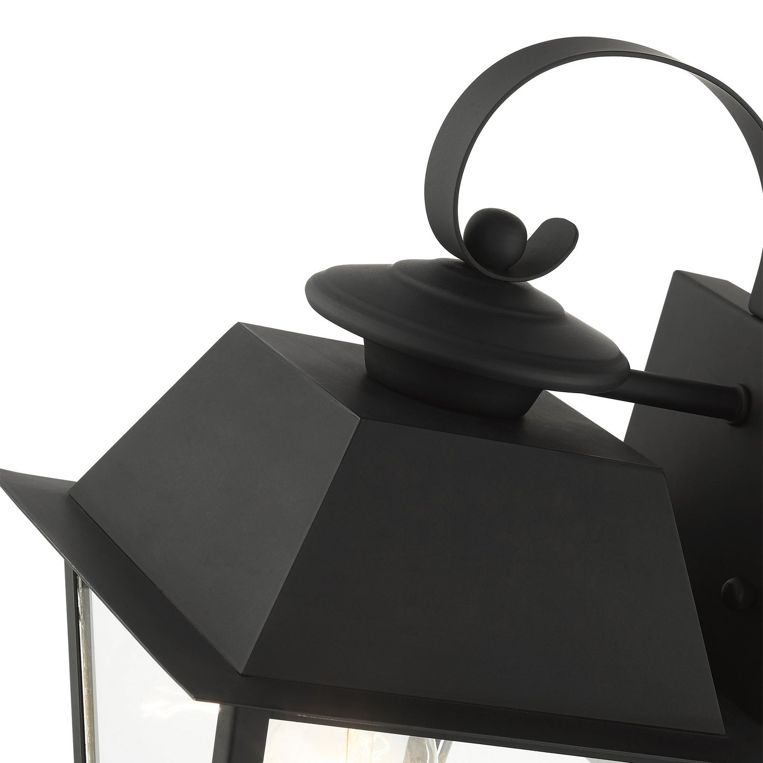 Livex Lighting - 27212-04 - One Light Outdoor Wall Lantern - Wentworth - Black w/ Brushed Nickel Cluster
