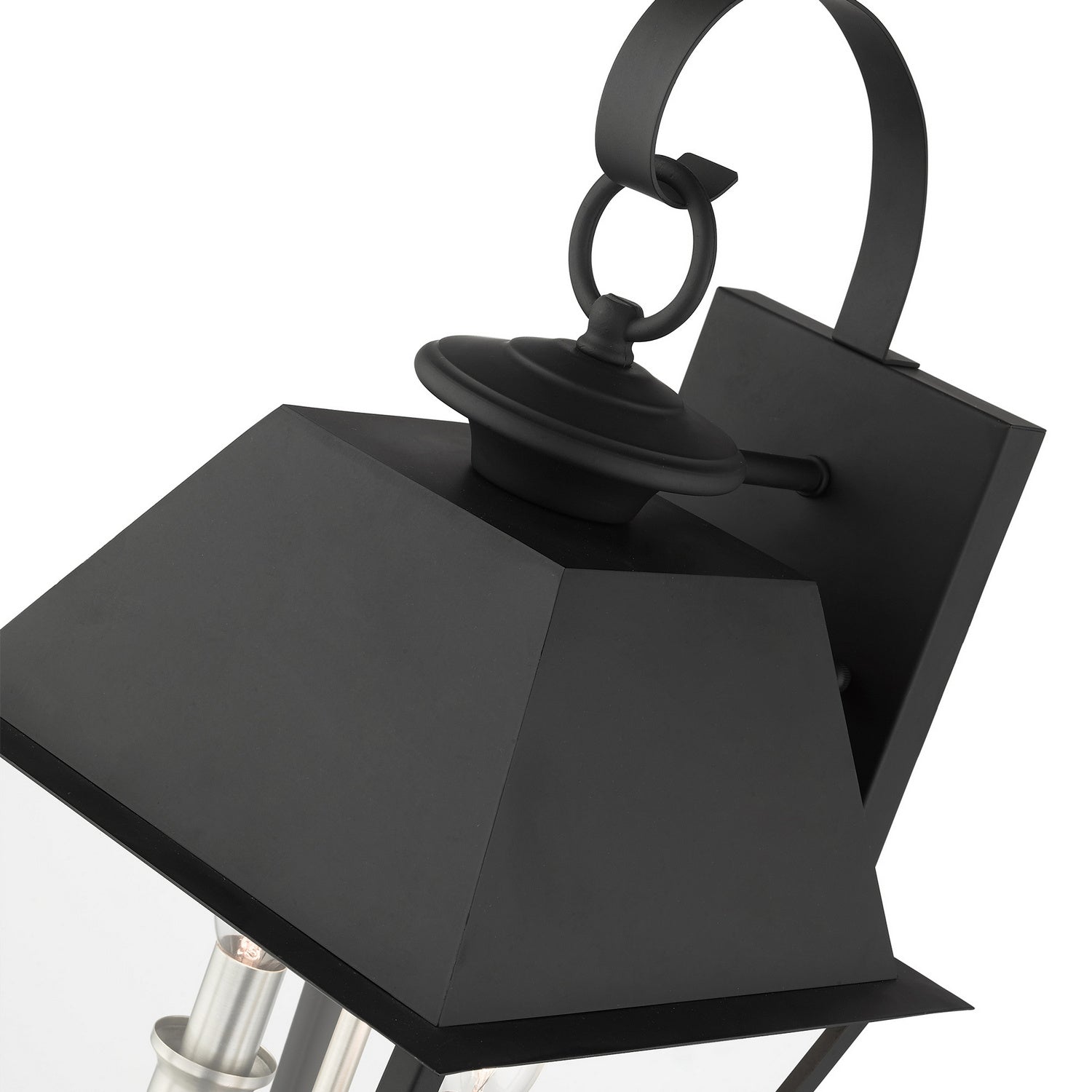 Livex Lighting - 27215-04 - Two Light Outdoor Wall Lantern - Wentworth - Black w/ Brushed Nickel Cluster