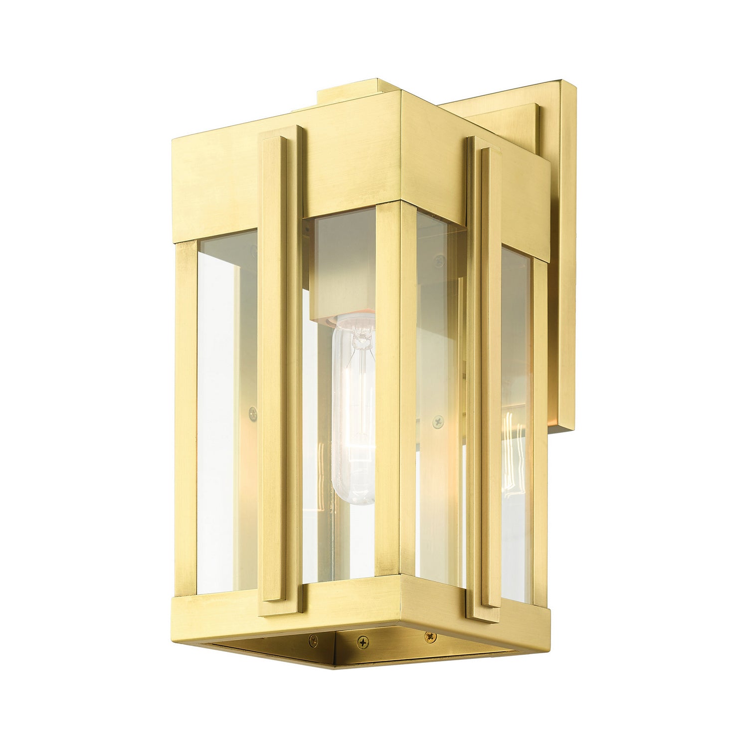 Livex Lighting - 27712-08 - One Light Outdoor Wall Lantern - Lexington - Natural Brass