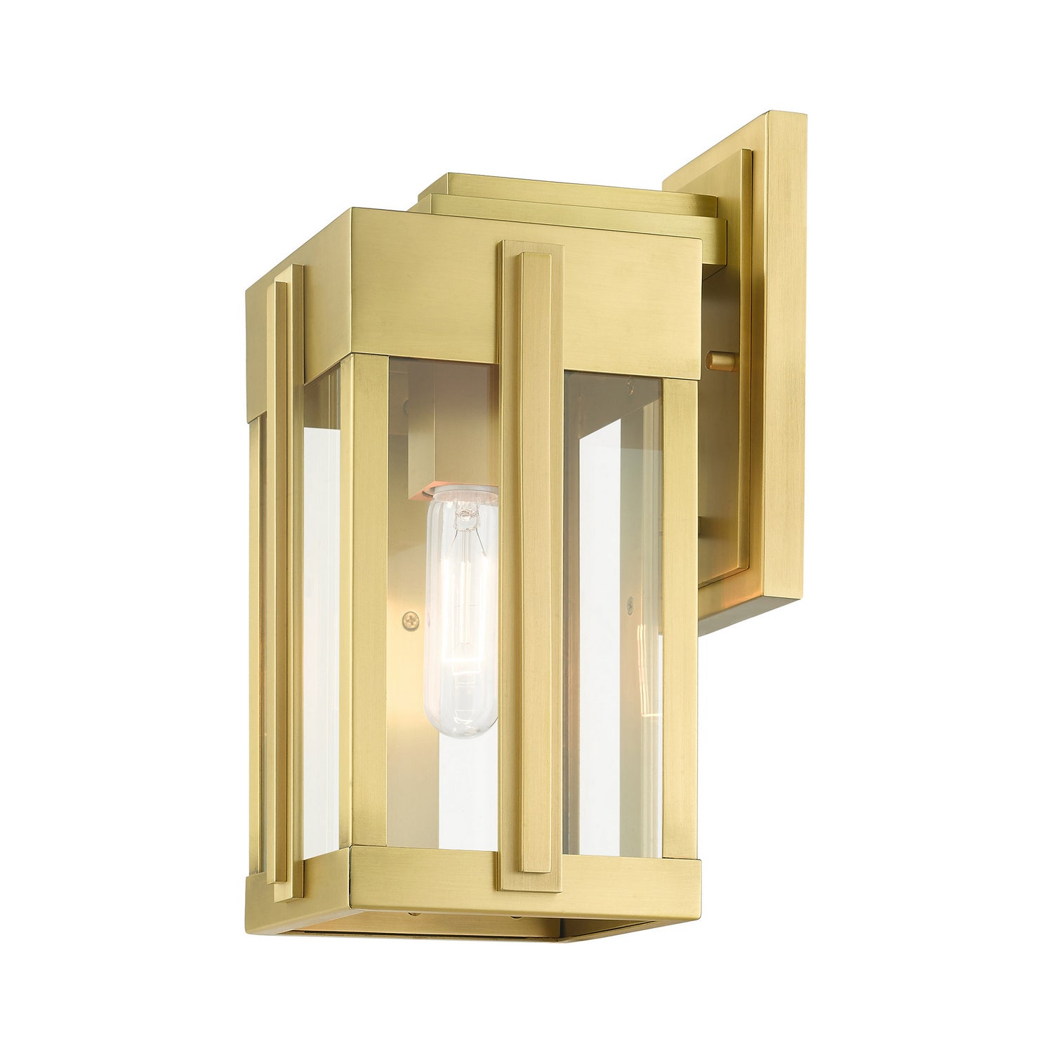Livex Lighting - 27712-08 - One Light Outdoor Wall Lantern - Lexington - Natural Brass