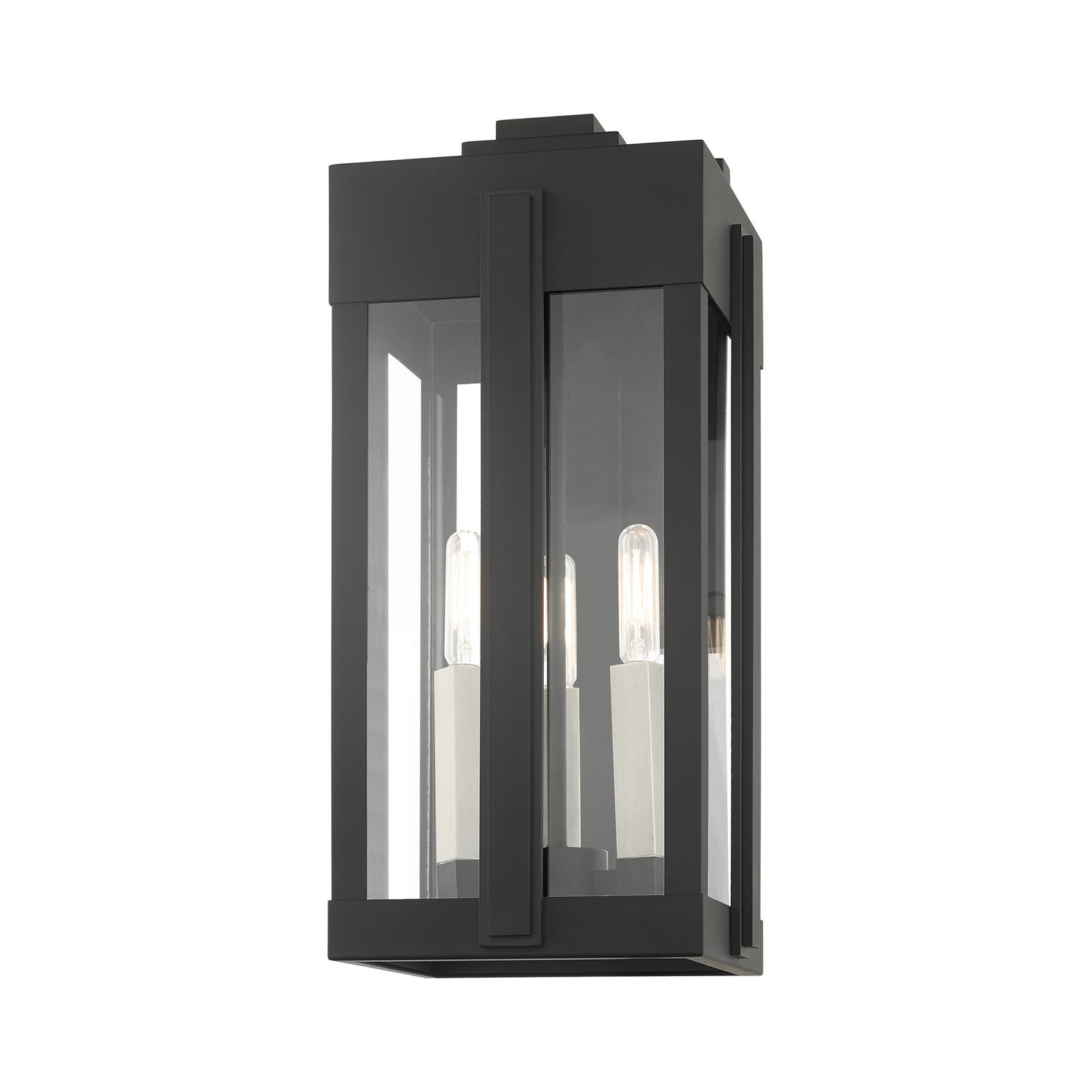 Livex Lighting - 27714-04 - Three Light Outdoor Wall Lantern - Lexington - Black