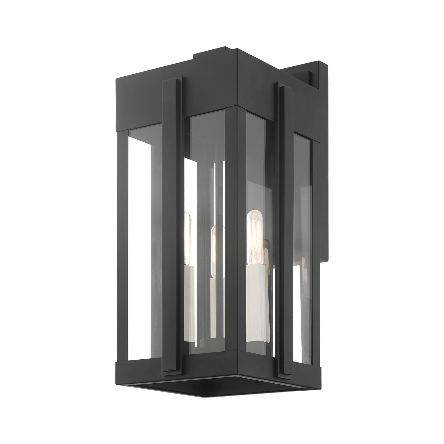 Livex Lighting - 27714-04 - Three Light Outdoor Wall Lantern - Lexington - Black