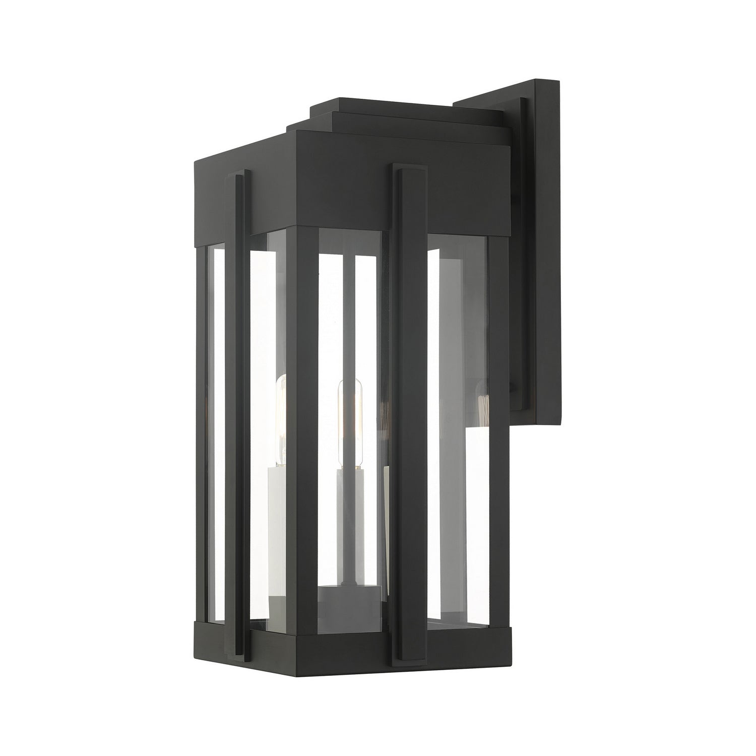 Livex Lighting - 27714-04 - Three Light Outdoor Wall Lantern - Lexington - Black