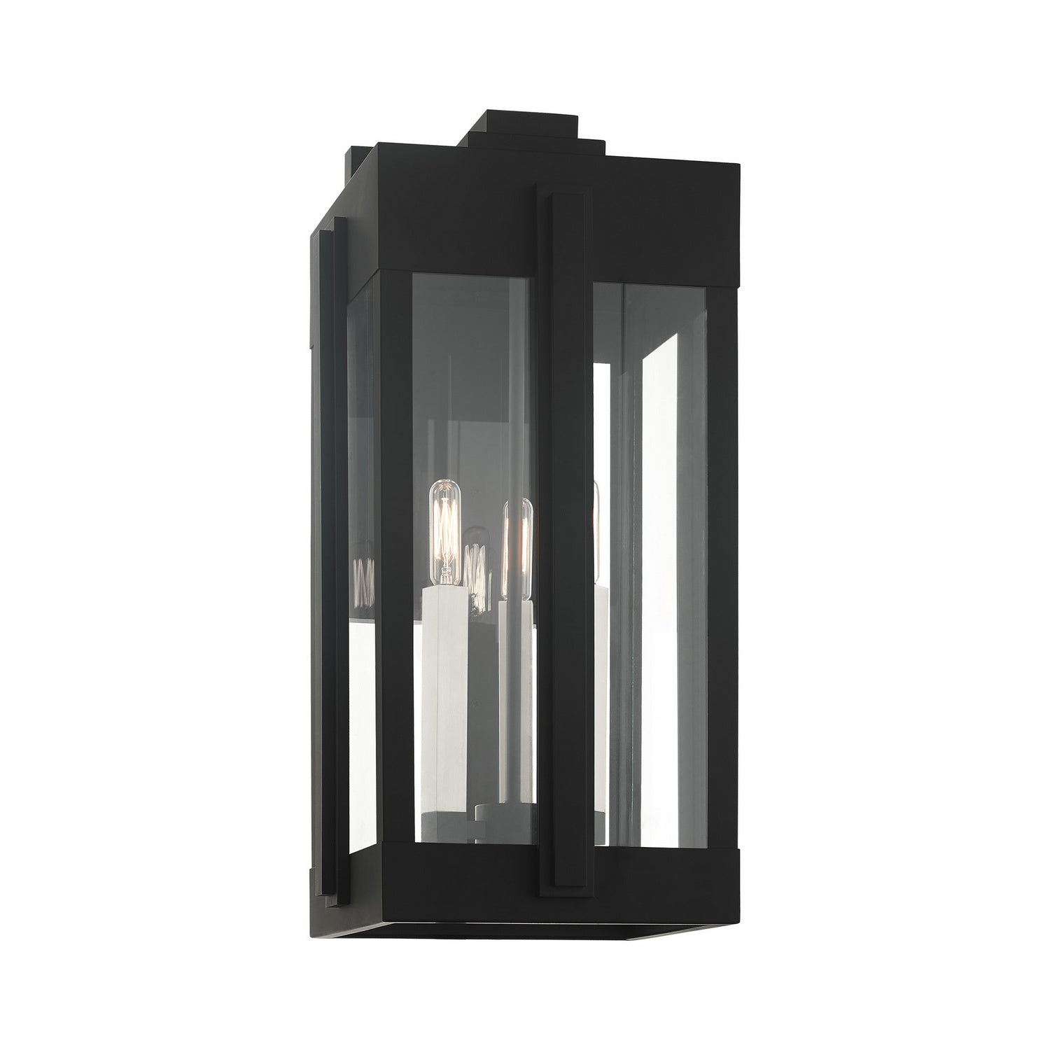 Livex Lighting - 27715-04 - Three Light Outdoor Wall Lantern - Lexington - Black