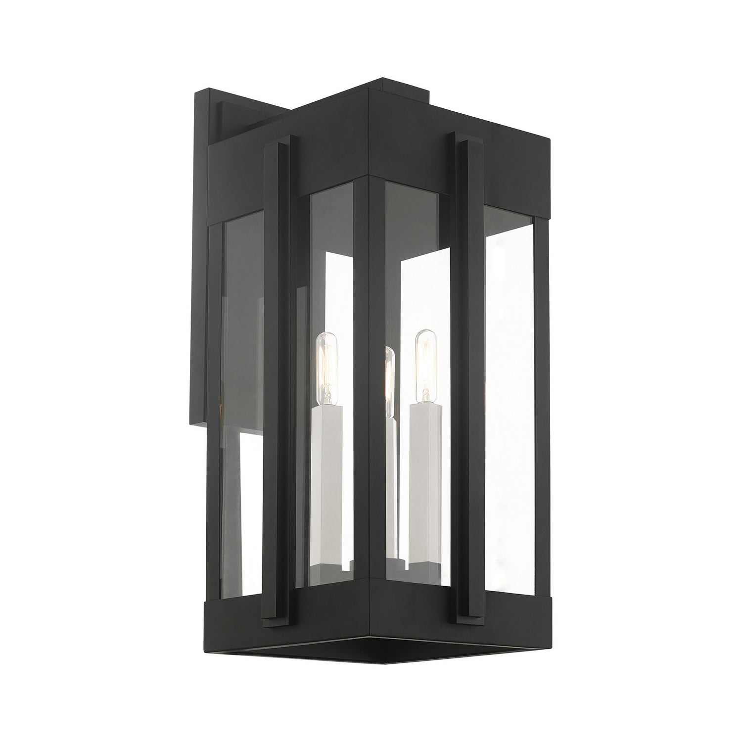 Livex Lighting - 27715-04 - Three Light Outdoor Wall Lantern - Lexington - Black