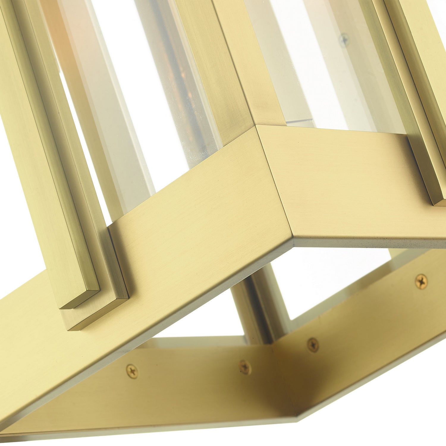Livex Lighting - 27715-08 - Three Light Outdoor Wall Lantern - Lexington - Natural Brass