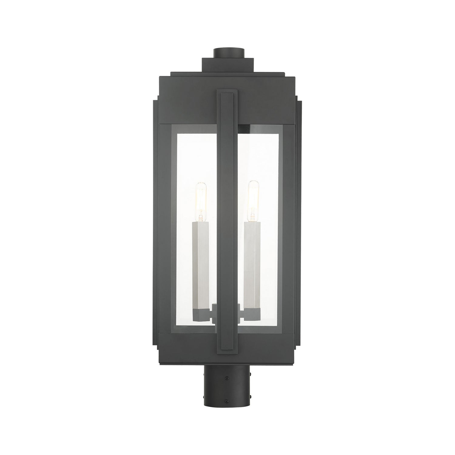 Livex Lighting - 27717-04 - Three Light Outdoor Post Top Lantern - Lexington - Black