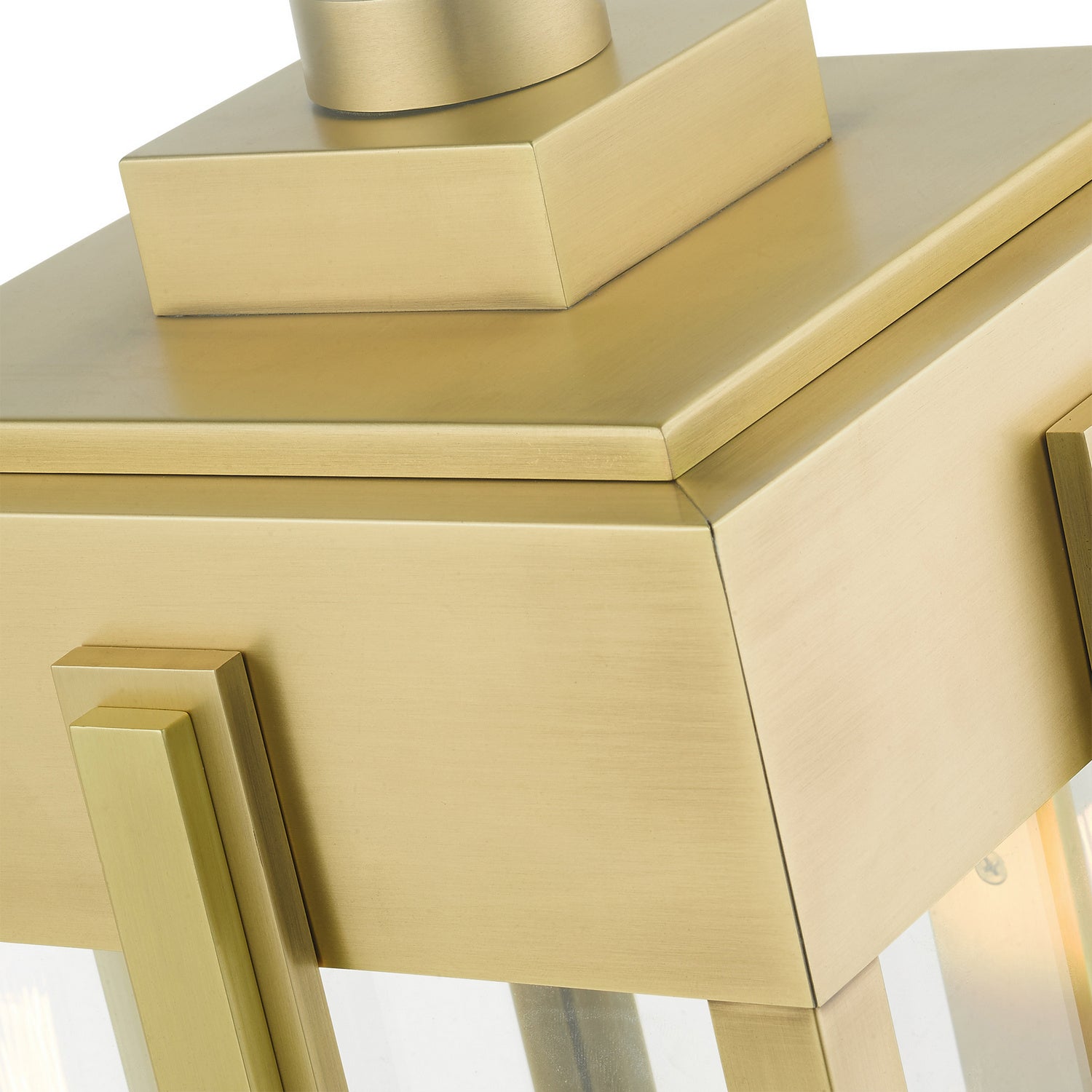 Livex Lighting - 27717-08 - Three Light Outdoor Post Top Lantern - Lexington - Natural Brass