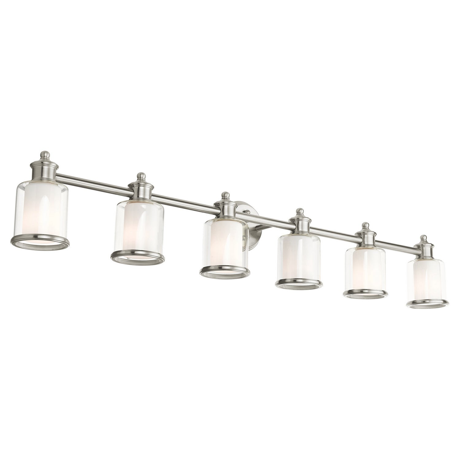 Livex Lighting - 40216-91 - Six Light Vanity - Middlebush - Brushed Nickel