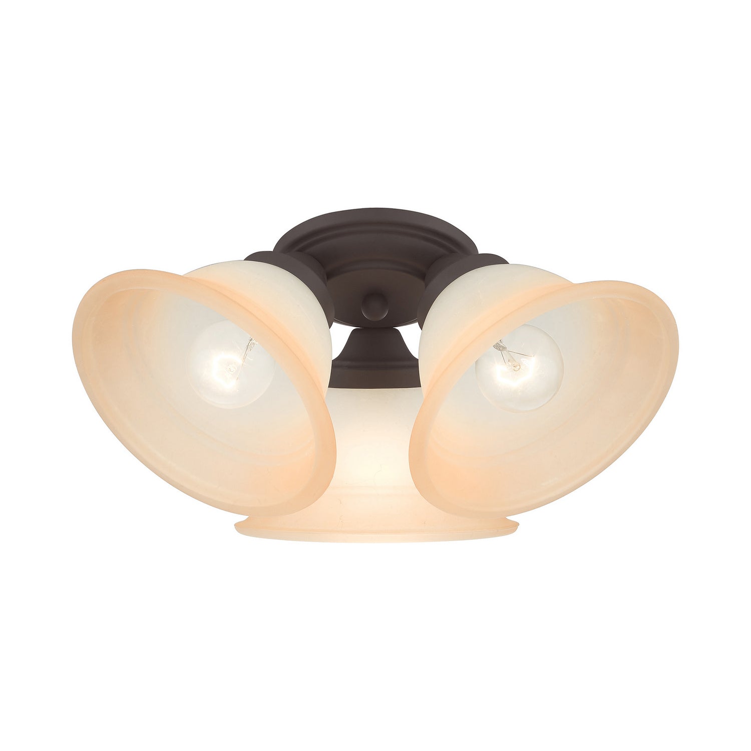Livex Lighting - 40729-07 - Three Light Flush Mount - Wynnewood - Bronze