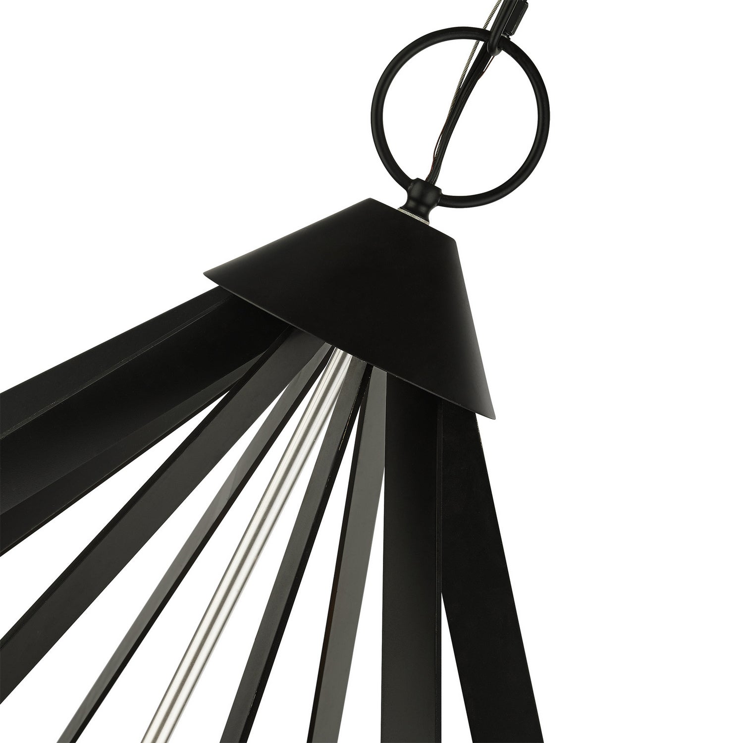 Livex Lighting - 40928-04 - 15 Light Foyer Chandelier - Prism - Black w/ Brushed Nickel Cluster