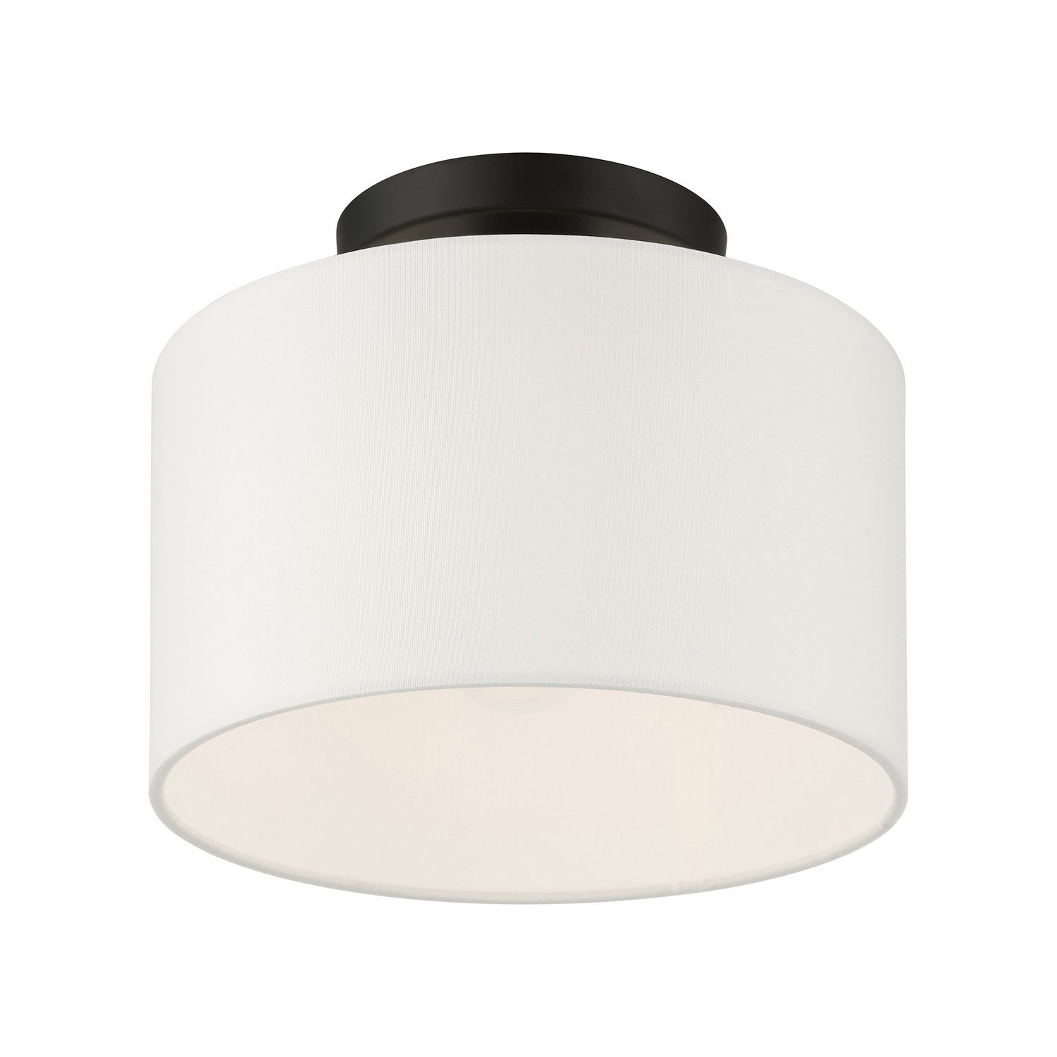 Livex Lighting - 41095-04 - One Light Semi Flush Mount - Meridian - Black