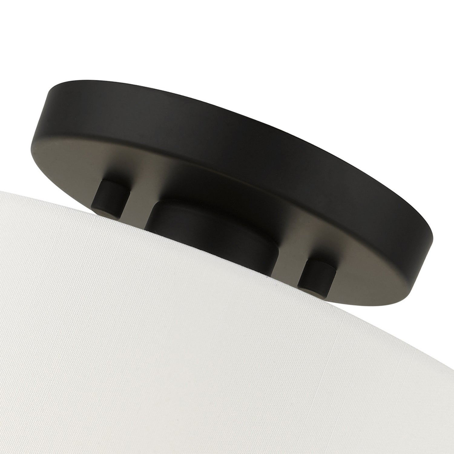 Livex Lighting - 41095-04 - One Light Semi Flush Mount - Meridian - Black
