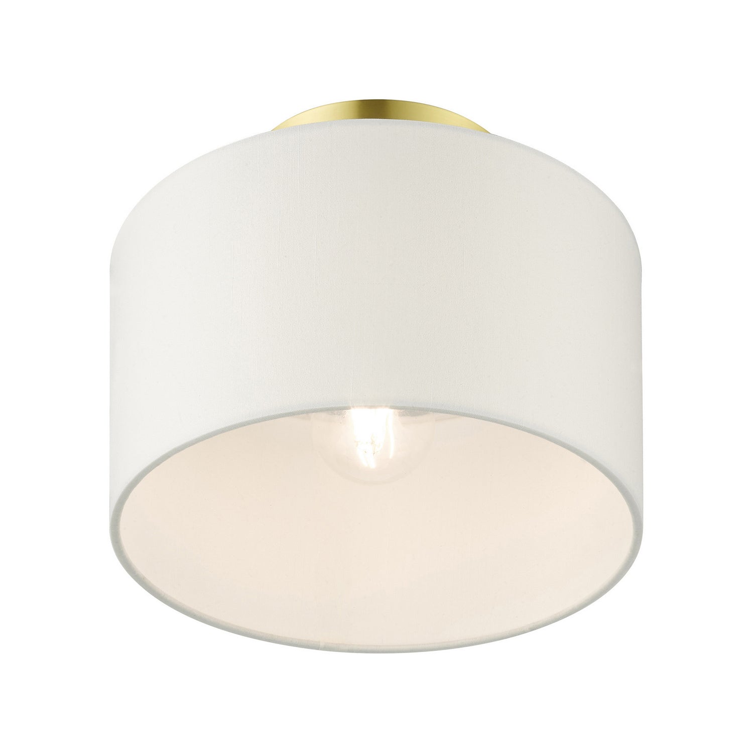 Livex Lighting - 41095-12 - One Light Semi Flush Mount - Meridian - Satin Brass