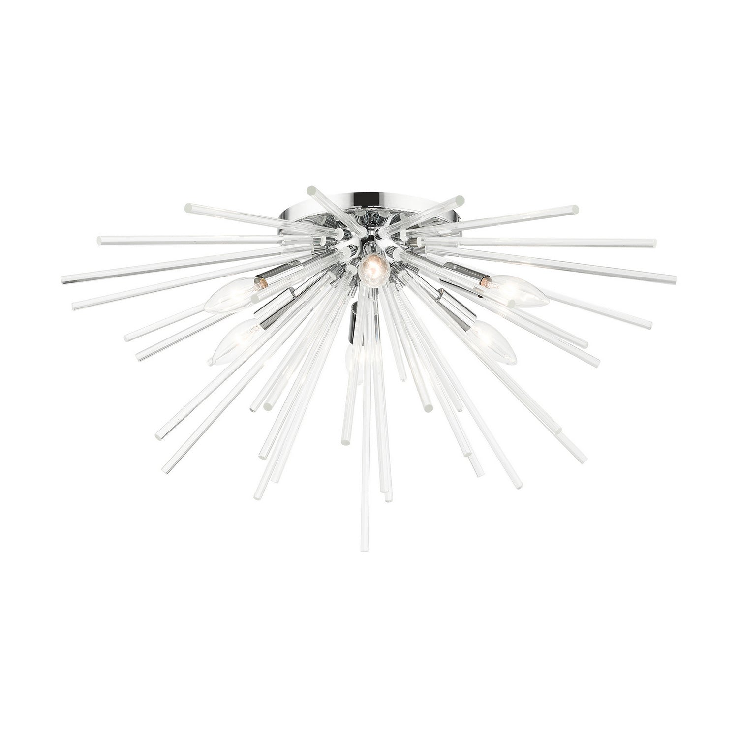 Livex Lighting - 41251-05 - Six Light Flush Mount - Utopia - Polished Chrome