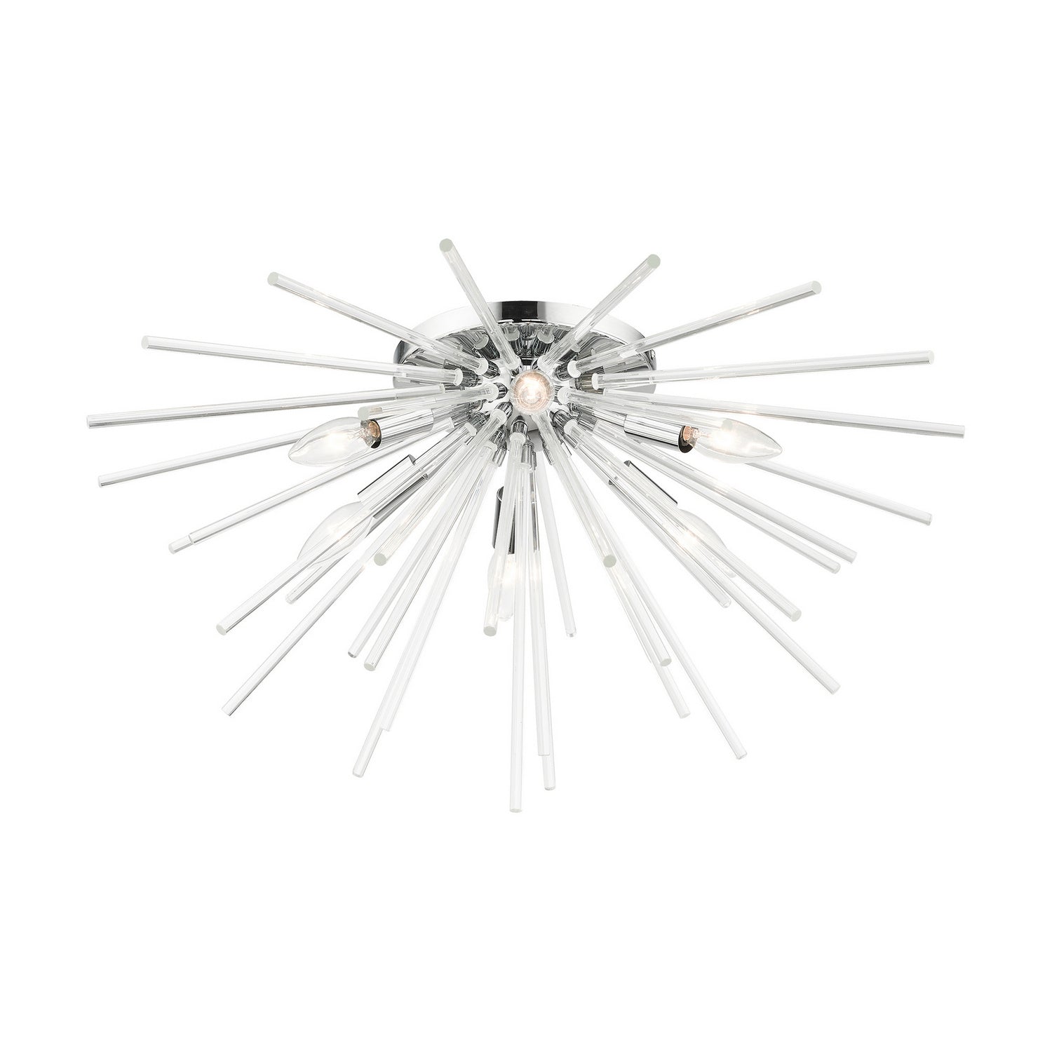 Livex Lighting - 41251-05 - Six Light Flush Mount - Utopia - Polished Chrome
