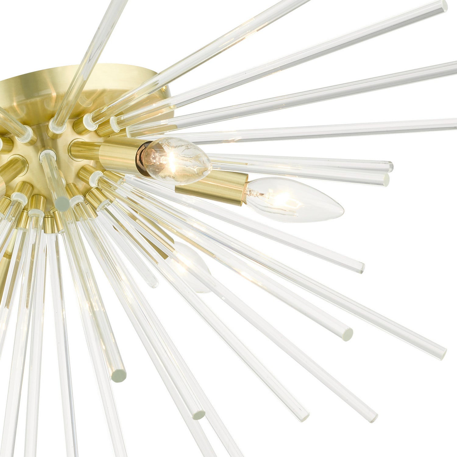 Livex Lighting - 41251-12 - Six Light Flush Mount - Utopia - Satin Brass