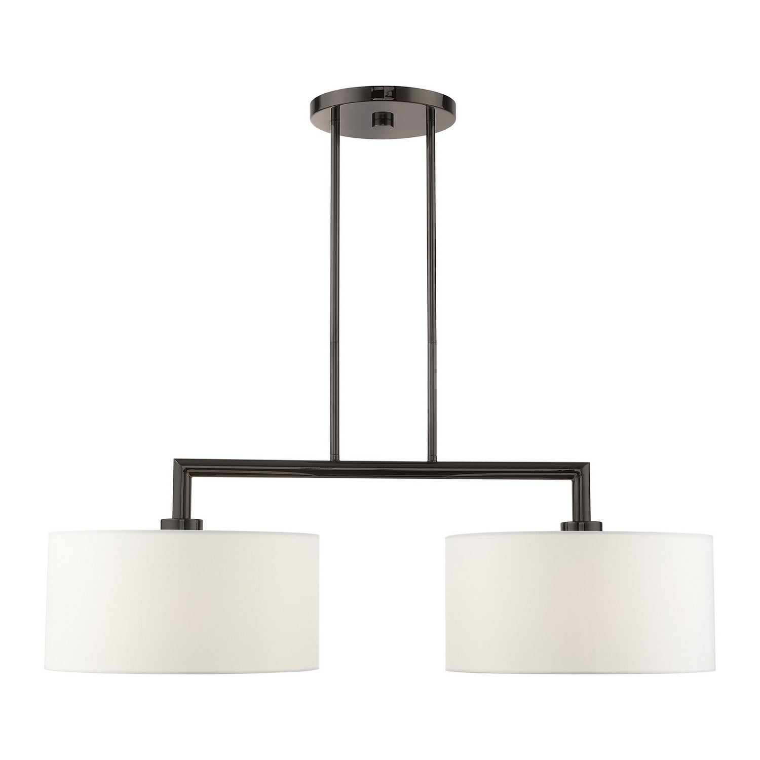 Livex Lighting - 45492-46 - Two Light Linear Chandelier - Meridian - Black Chrome