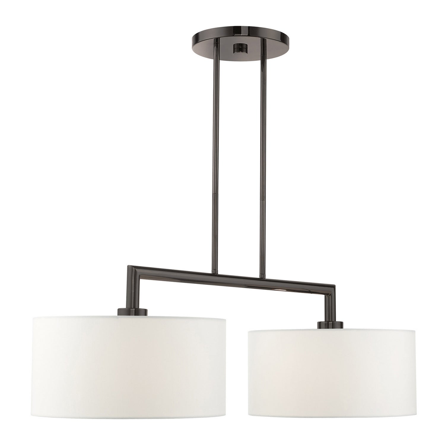 Livex Lighting - 45492-46 - Two Light Linear Chandelier - Meridian - Black Chrome
