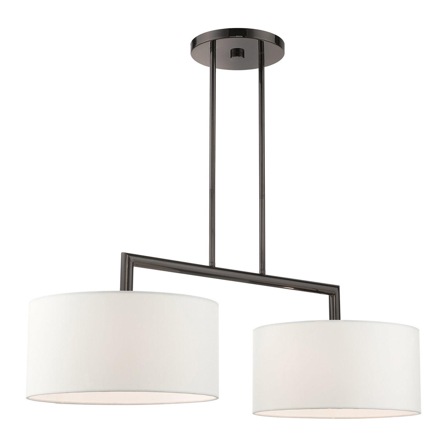 Livex Lighting - 45492-46 - Two Light Linear Chandelier - Meridian - Black Chrome