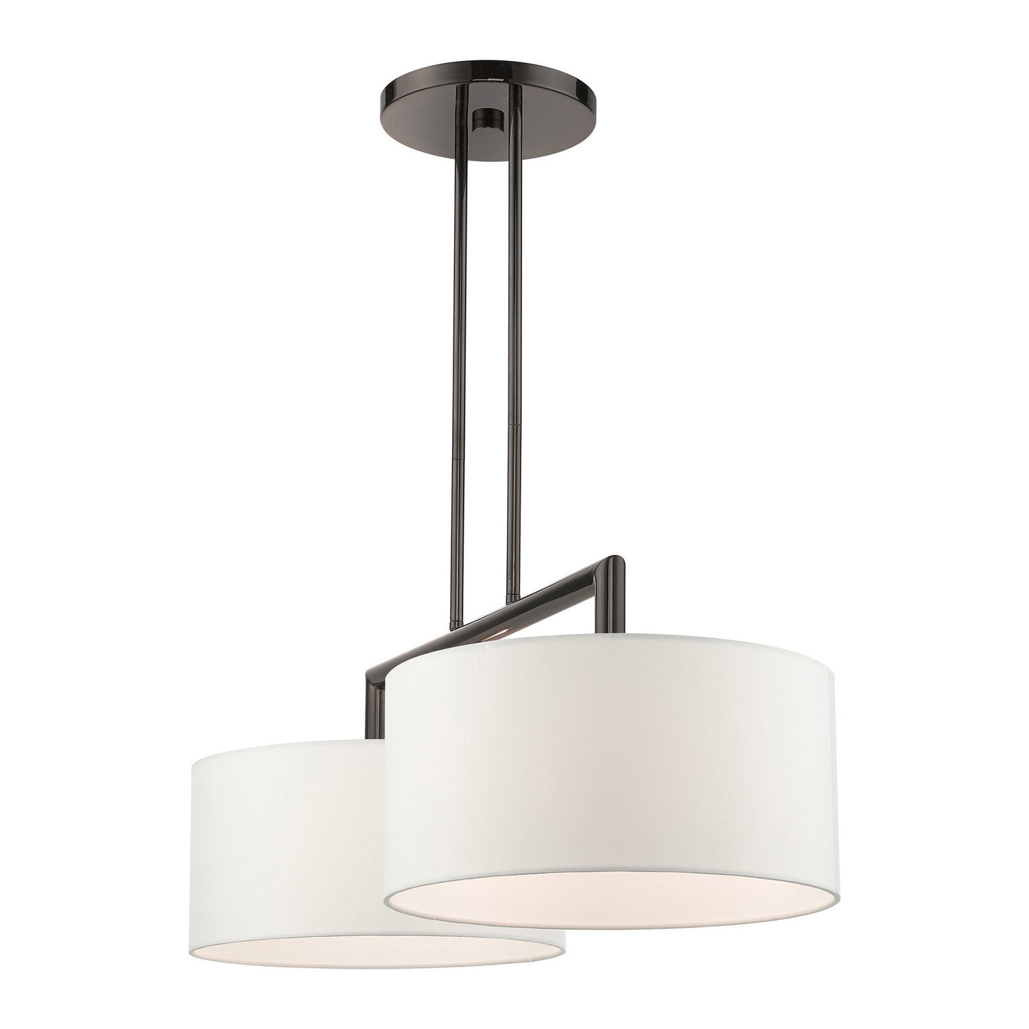 Livex Lighting - 45492-46 - Two Light Linear Chandelier - Meridian - Black Chrome