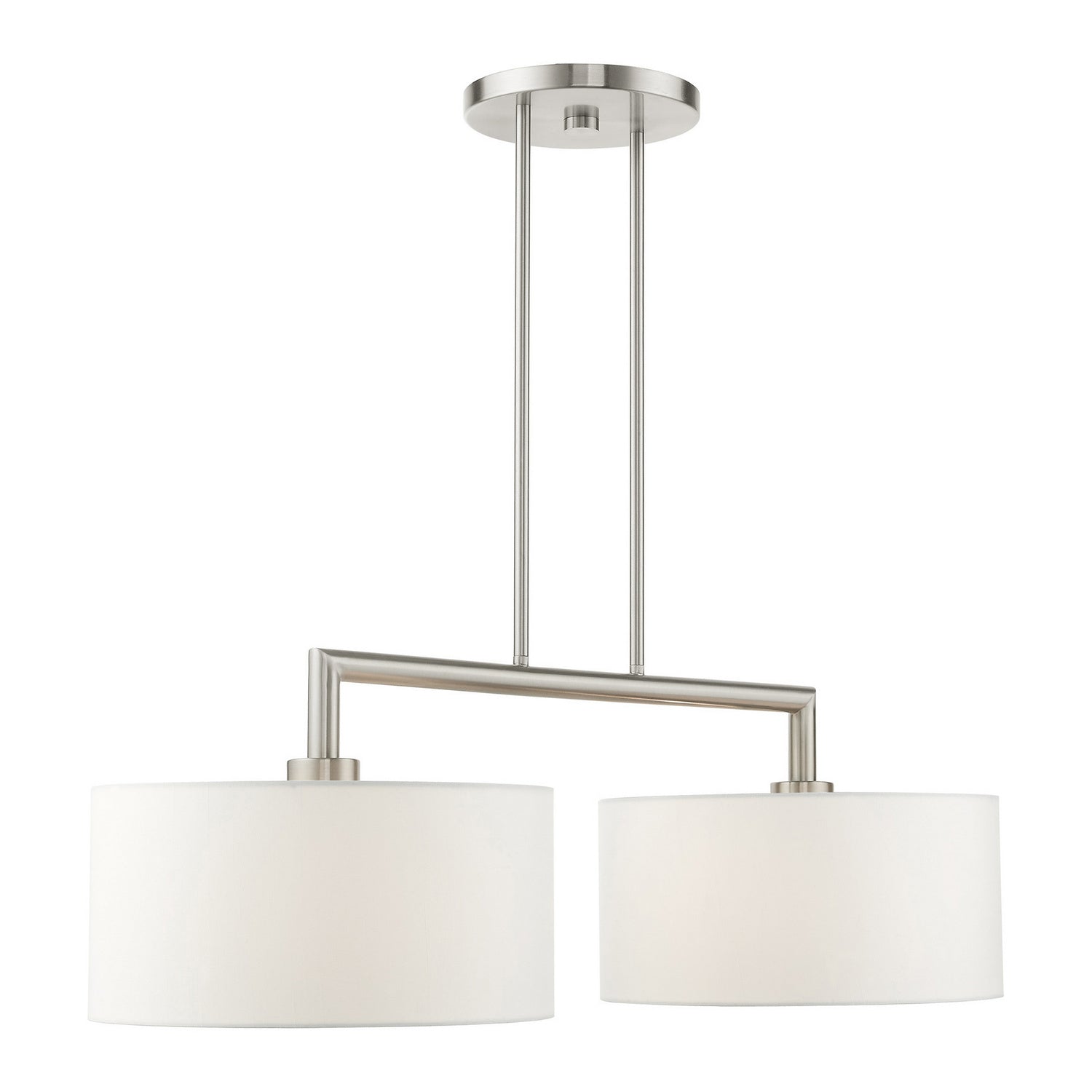 Livex Lighting - 45492-91 - Two Light Linear Chandelier - Meridian - Brushed Nickel