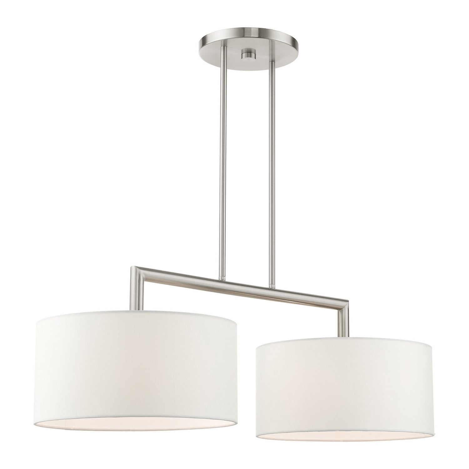 Livex Lighting - 45492-91 - Two Light Linear Chandelier - Meridian - Brushed Nickel