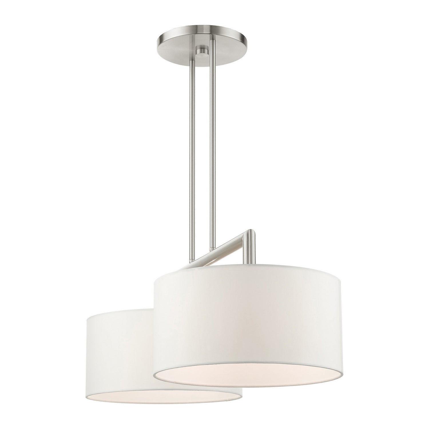 Livex Lighting - 45492-91 - Two Light Linear Chandelier - Meridian - Brushed Nickel