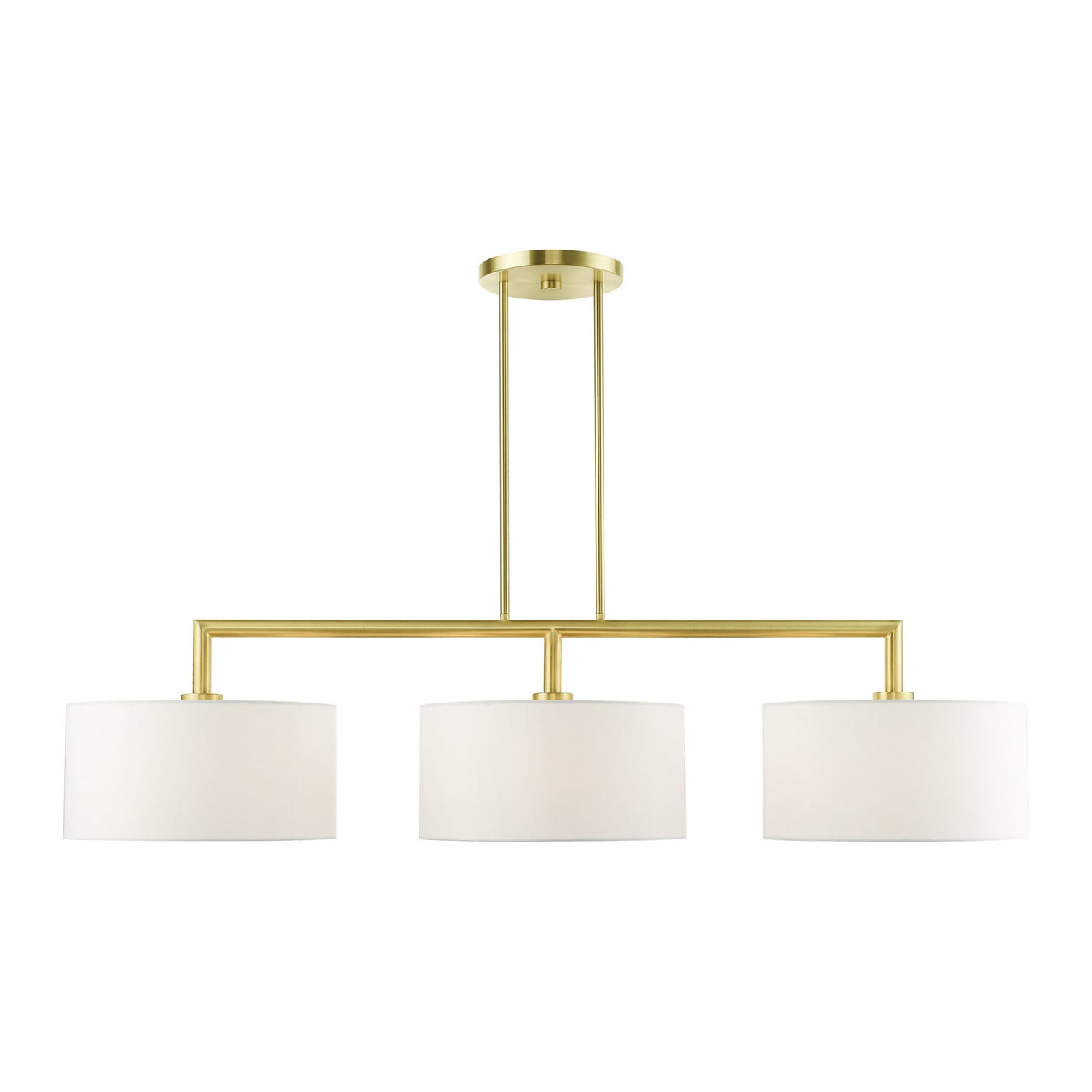 Livex Lighting - 45493-12 - Three Light Linear Chandelier - Meridian - Satin Brass