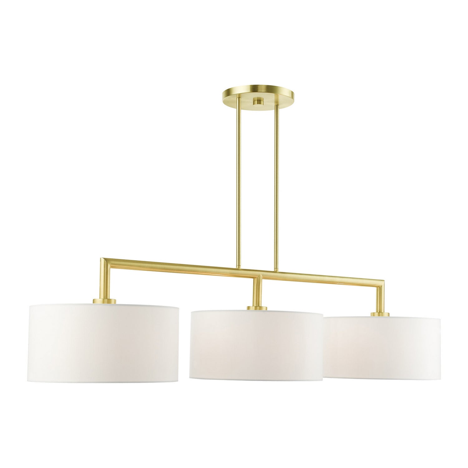 Livex Lighting - 45493-12 - Three Light Linear Chandelier - Meridian - Satin Brass