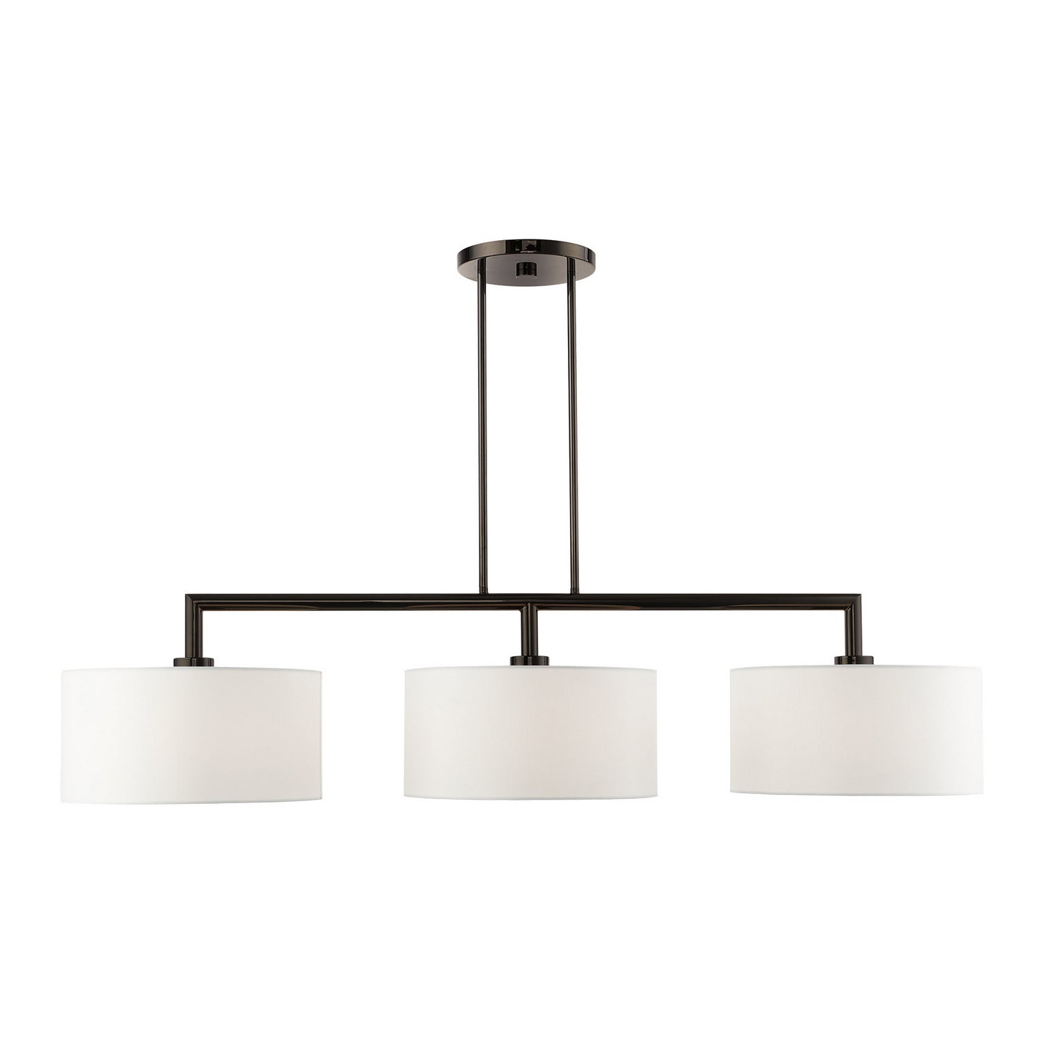 Livex Lighting - 45493-46 - Three Light Linear Chandelier - Meridian - Black Chrome