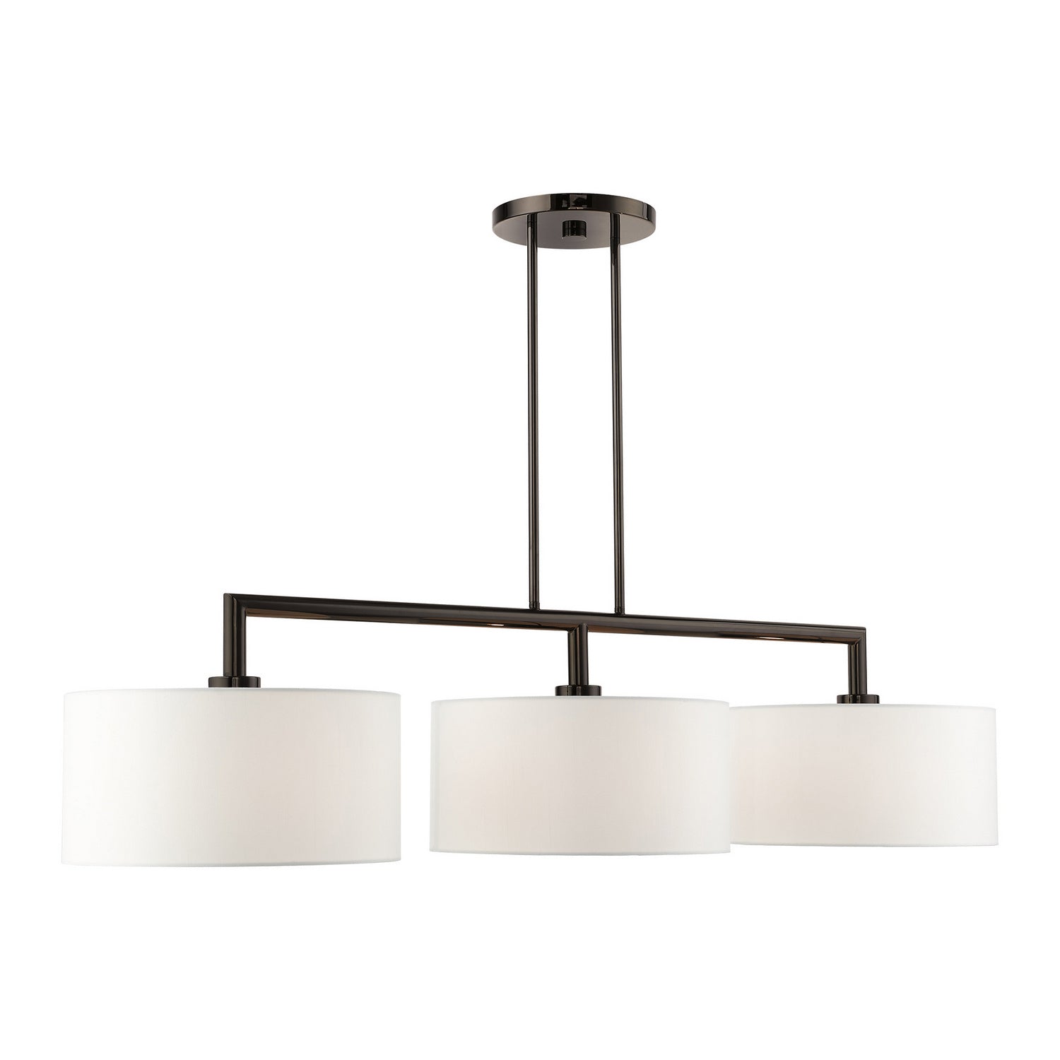 Livex Lighting - 45493-46 - Three Light Linear Chandelier - Meridian - Black Chrome