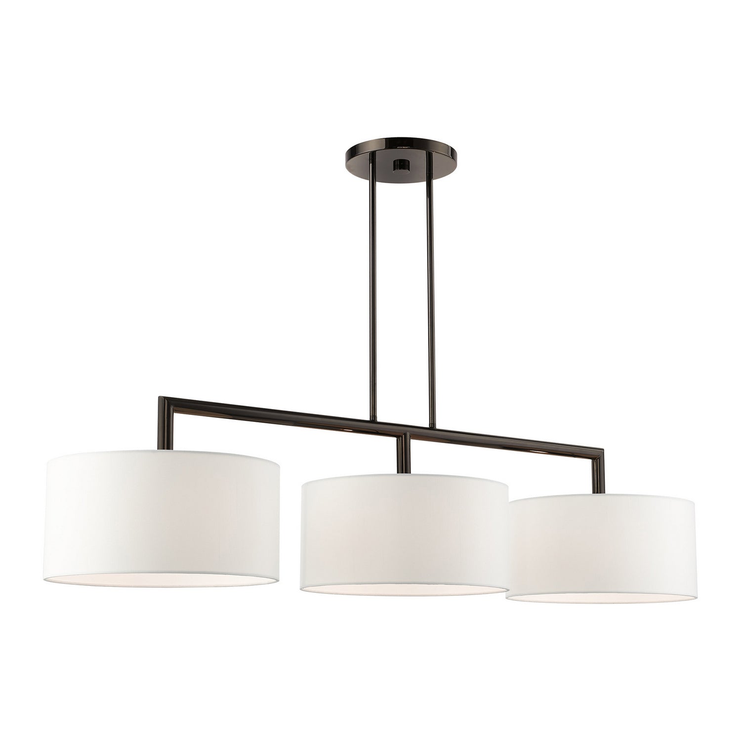 Livex Lighting - 45493-46 - Three Light Linear Chandelier - Meridian - Black Chrome