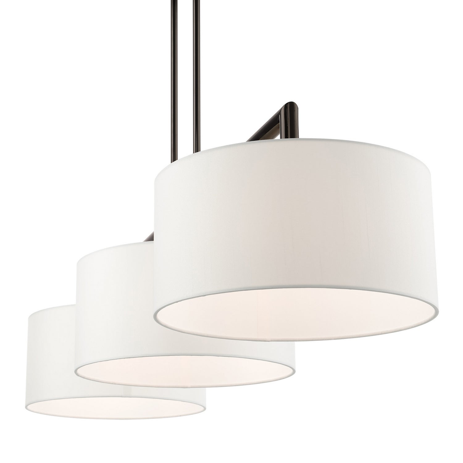 Livex Lighting - 45493-46 - Three Light Linear Chandelier - Meridian - Black Chrome