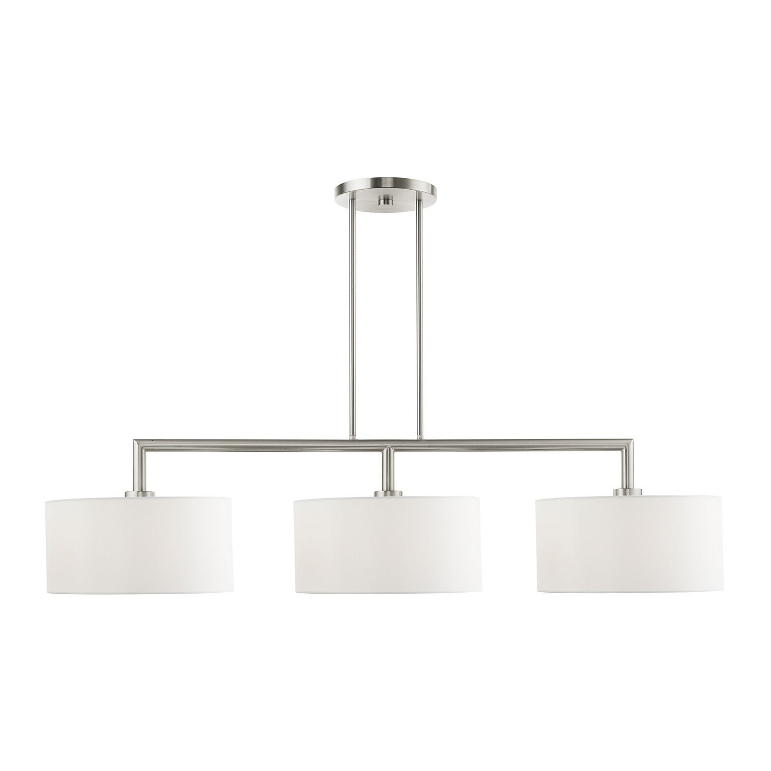 Livex Lighting - 45493-91 - Three Light Linear Chandelier - Meridian - Brushed Nickel