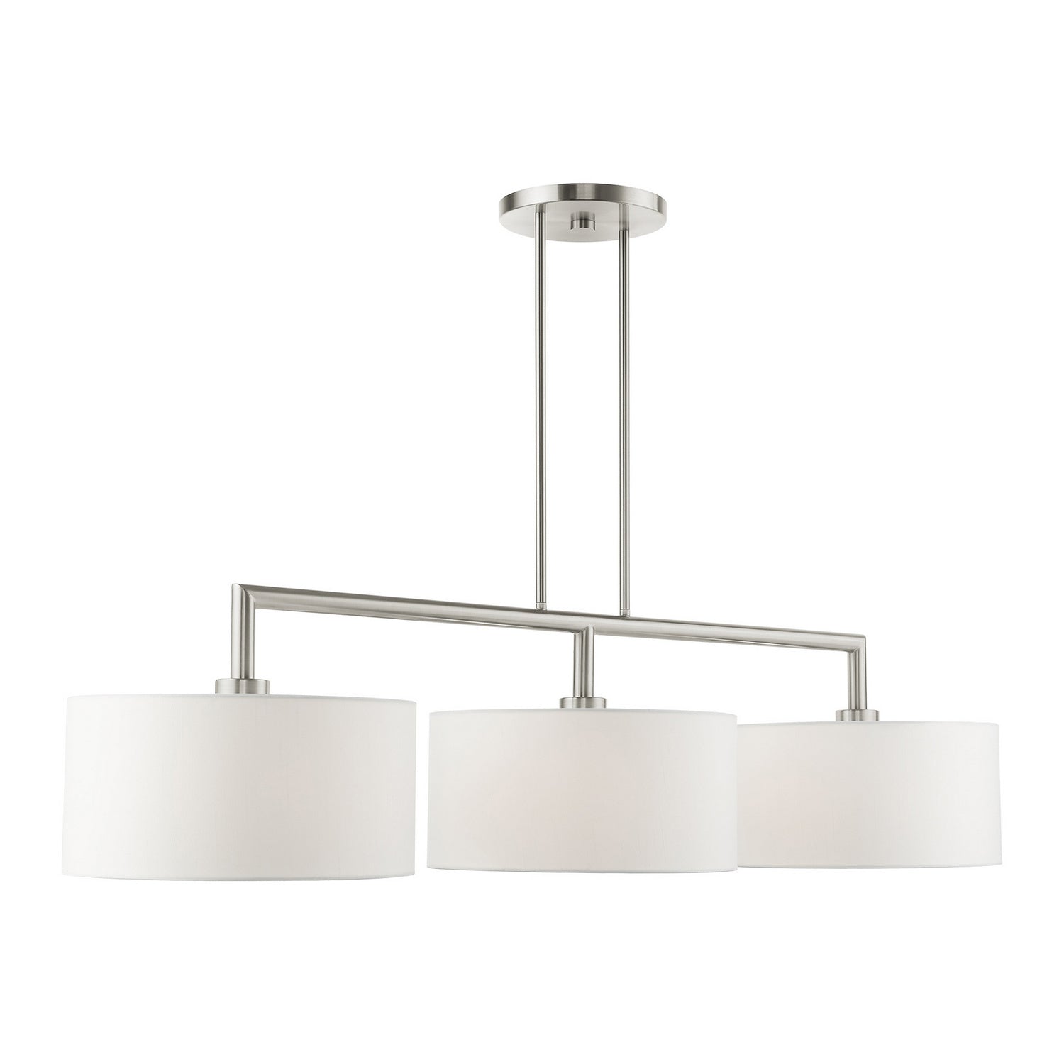 Livex Lighting - 45493-91 - Three Light Linear Chandelier - Meridian - Brushed Nickel