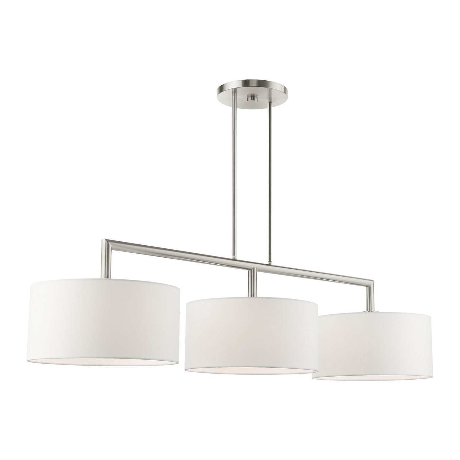 Livex Lighting - 45493-91 - Three Light Linear Chandelier - Meridian - Brushed Nickel