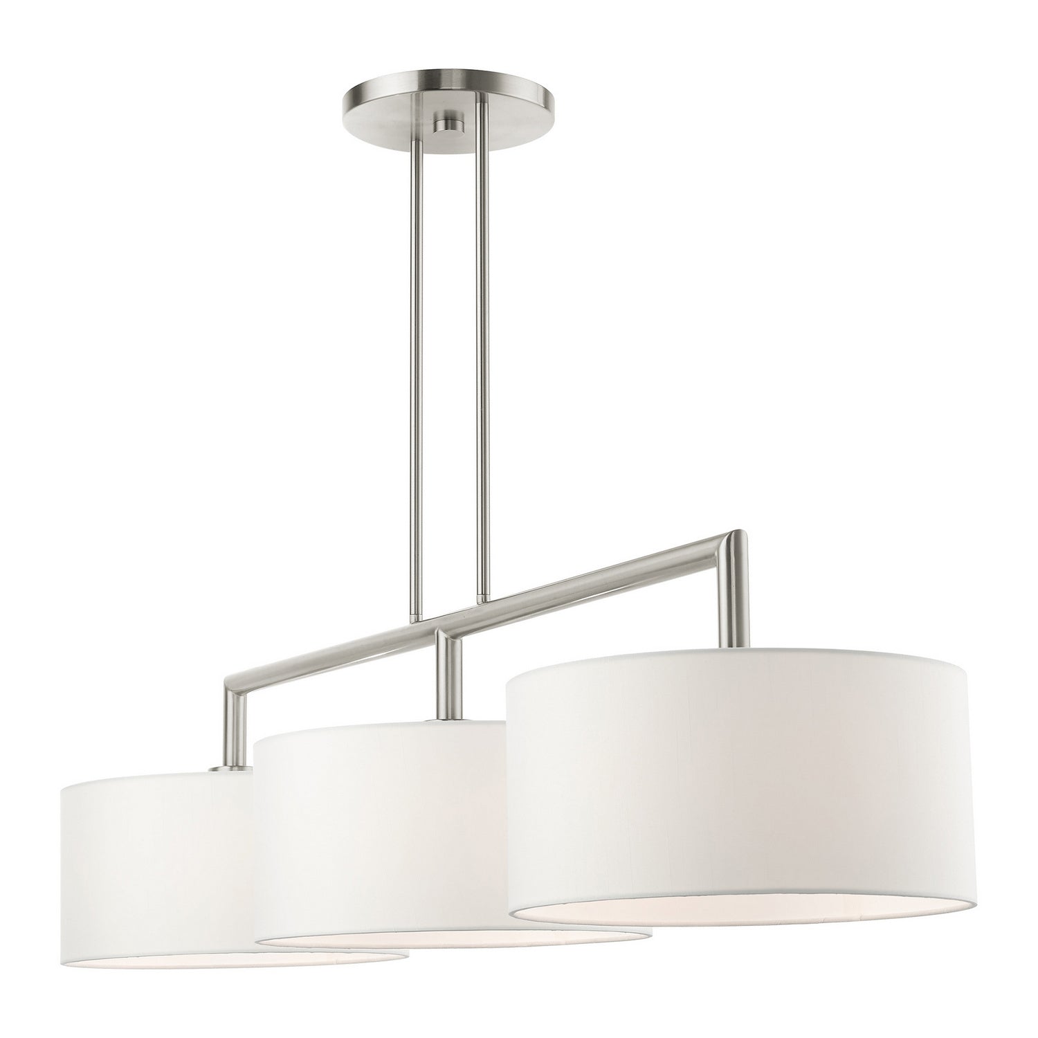 Livex Lighting - 45493-91 - Three Light Linear Chandelier - Meridian - Brushed Nickel