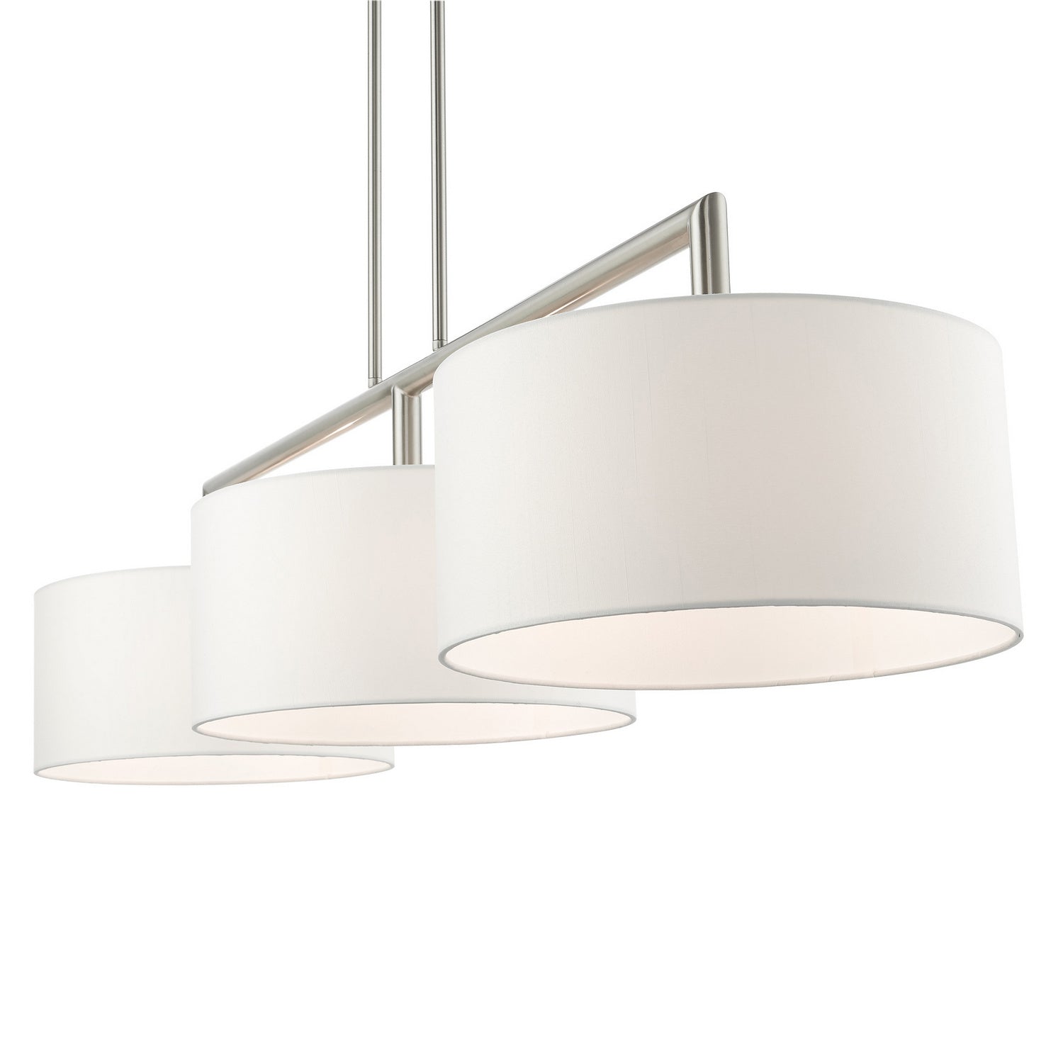 Livex Lighting - 45493-91 - Three Light Linear Chandelier - Meridian - Brushed Nickel