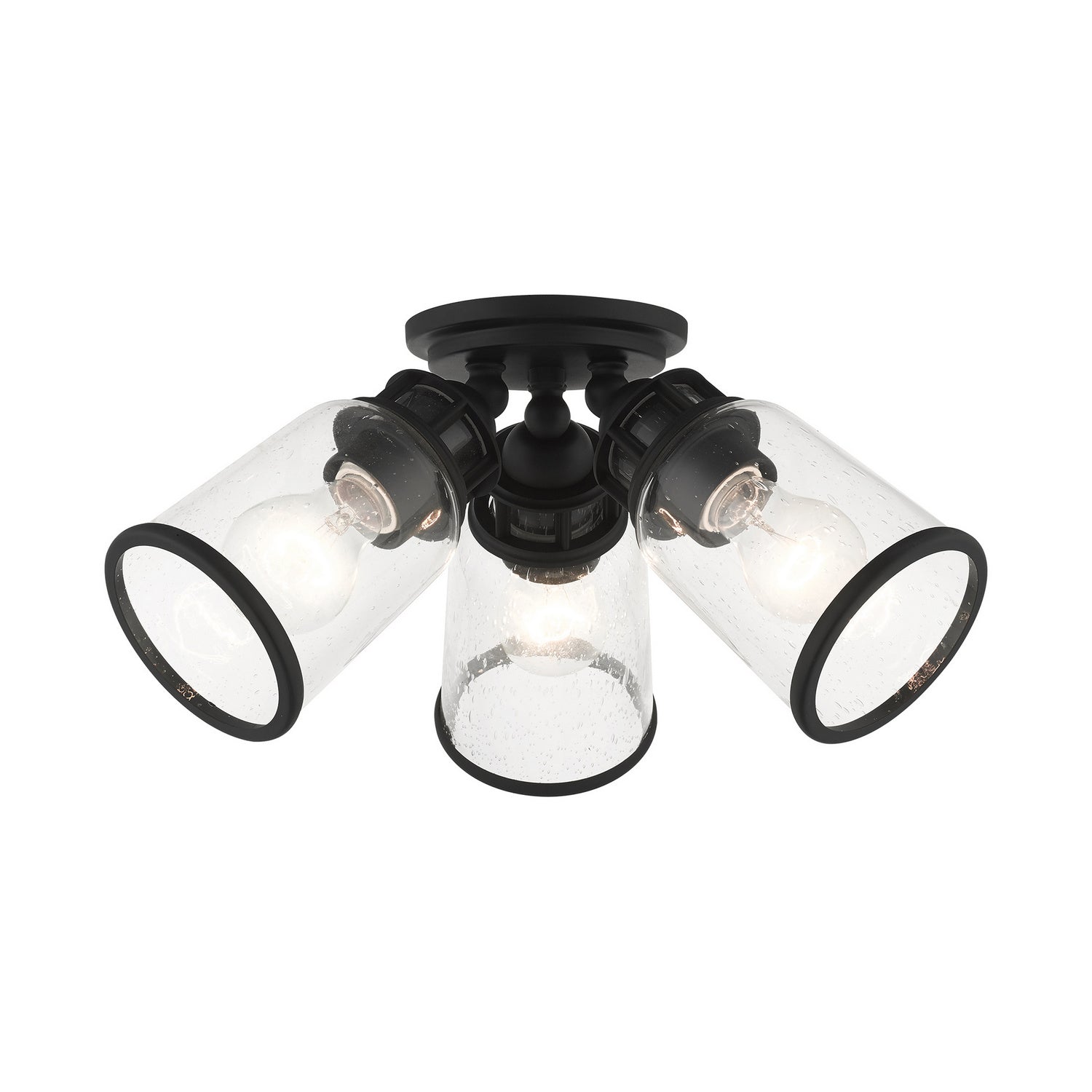 Livex Lighting - 45503-04 - Three Light Flush Mount - Lawrenceville - Black
