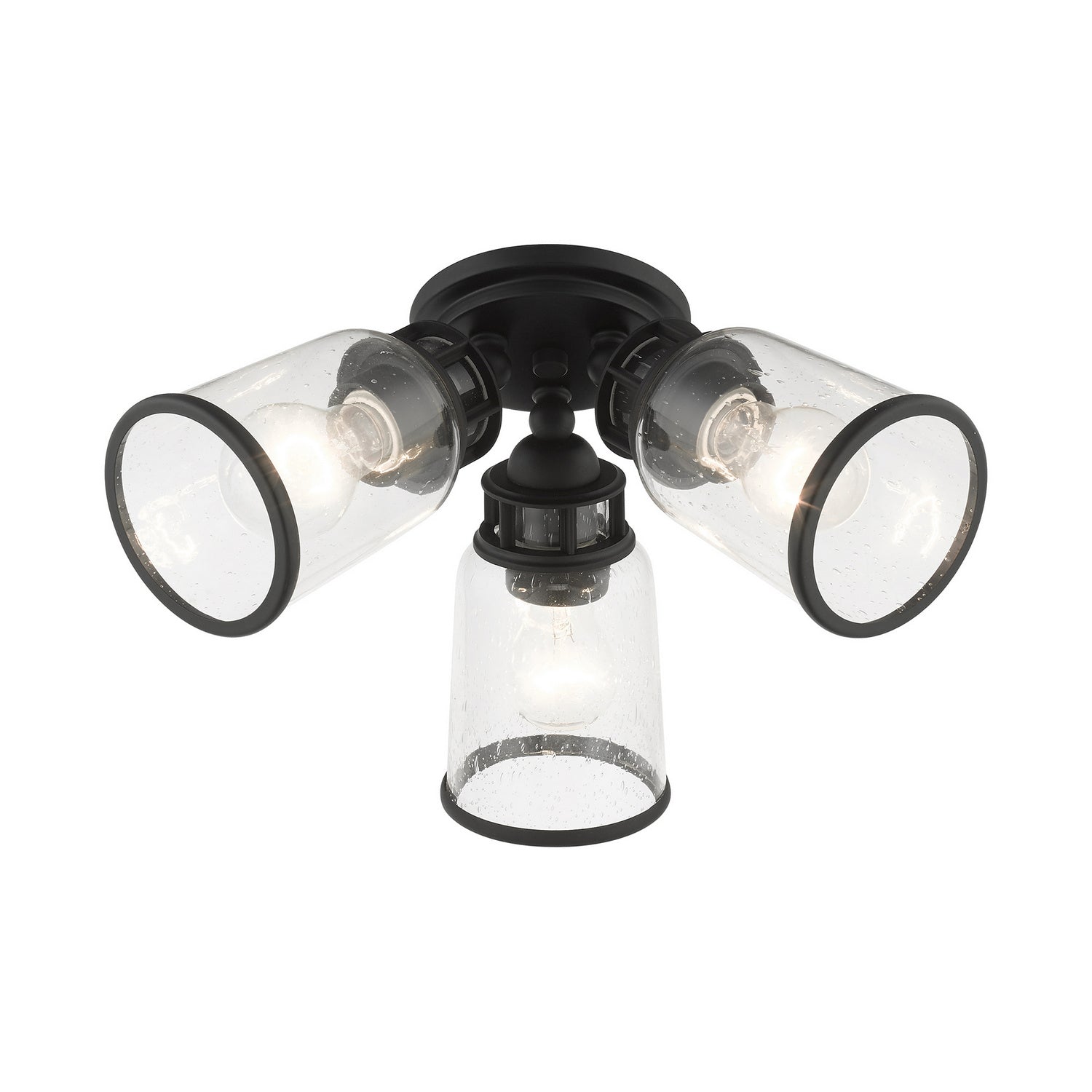 Livex Lighting - 45503-04 - Three Light Flush Mount - Lawrenceville - Black