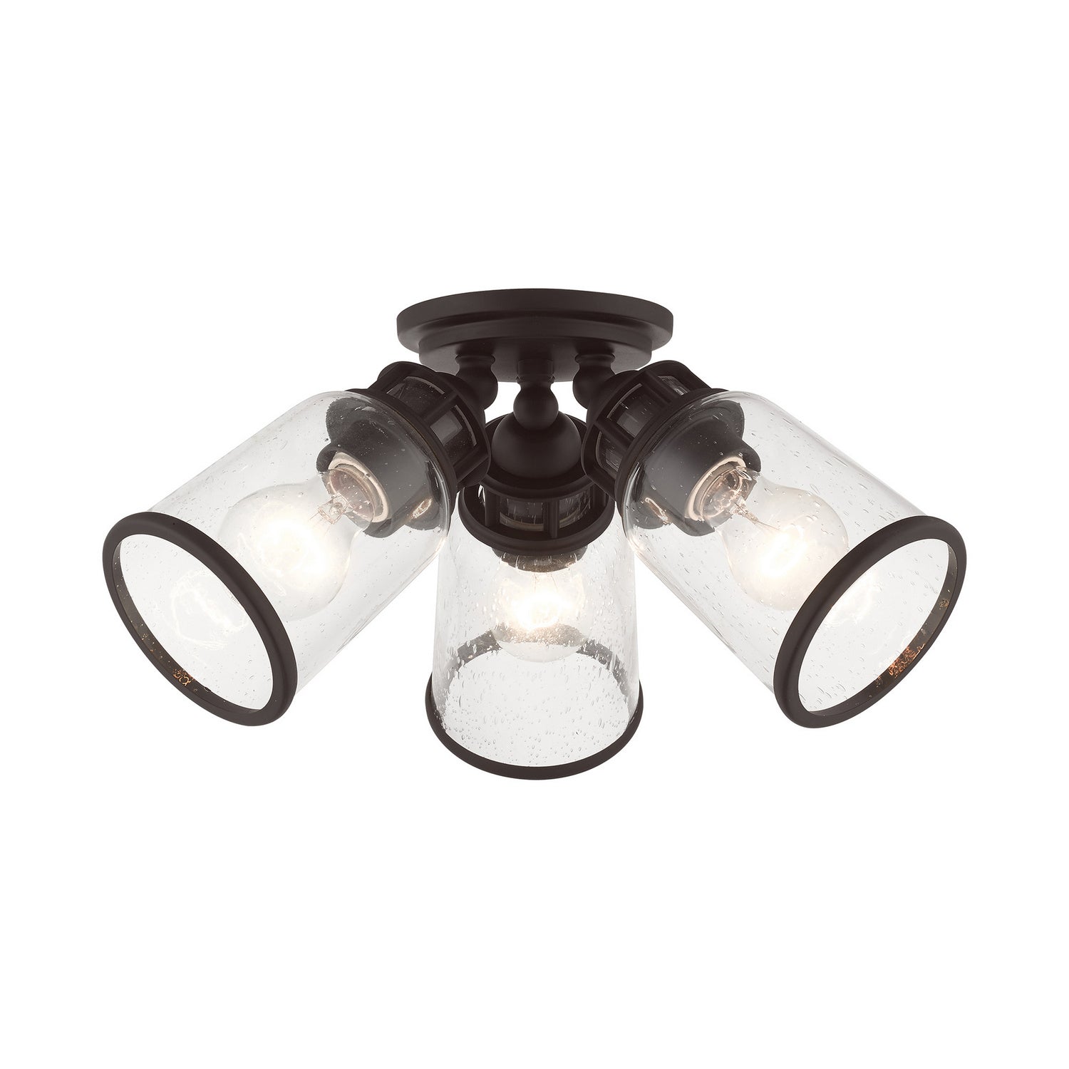 Livex Lighting - 45503-07 - Three Light Flush Mount - Lawrenceville - Bronze